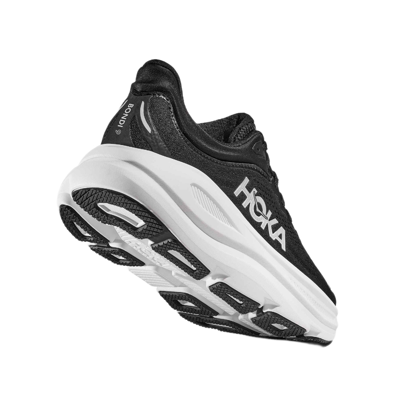Hoka Bondi 9 Road Running Shoes - Black/White - Escape Menswear