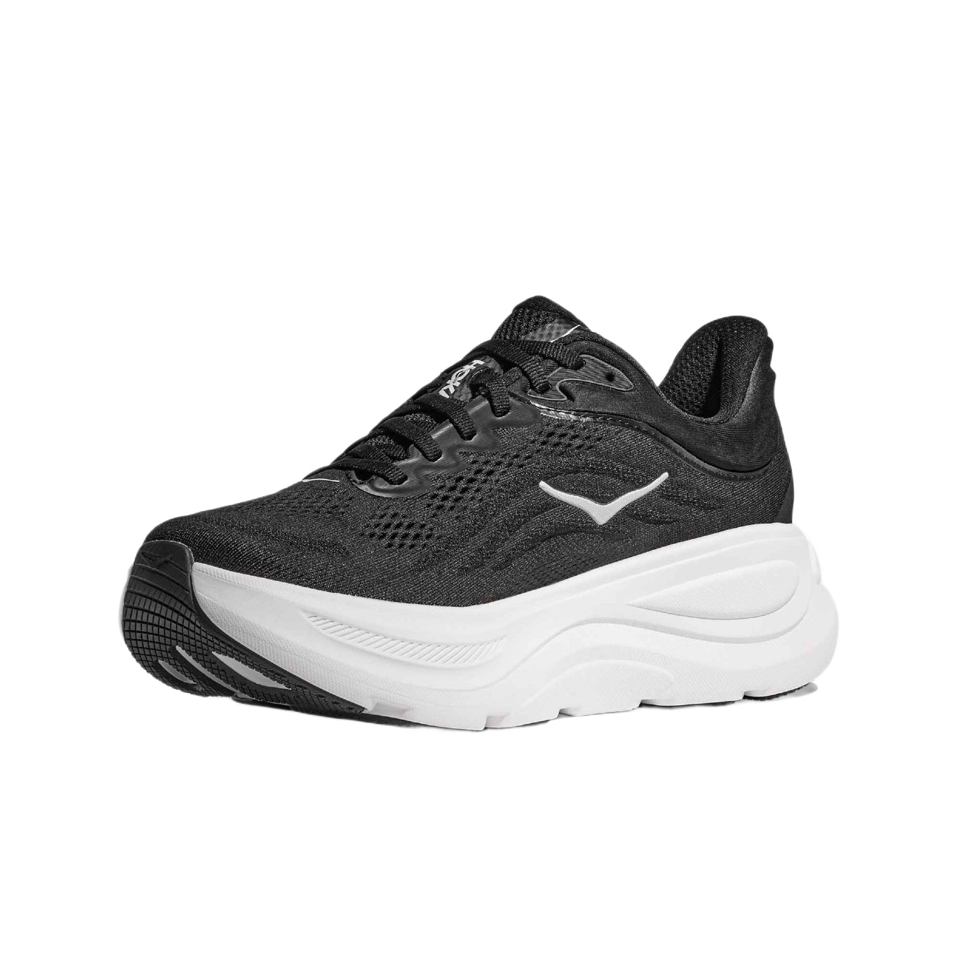 Hoka Bondi 9 Road Running Shoes - Black/White - Escape Menswear