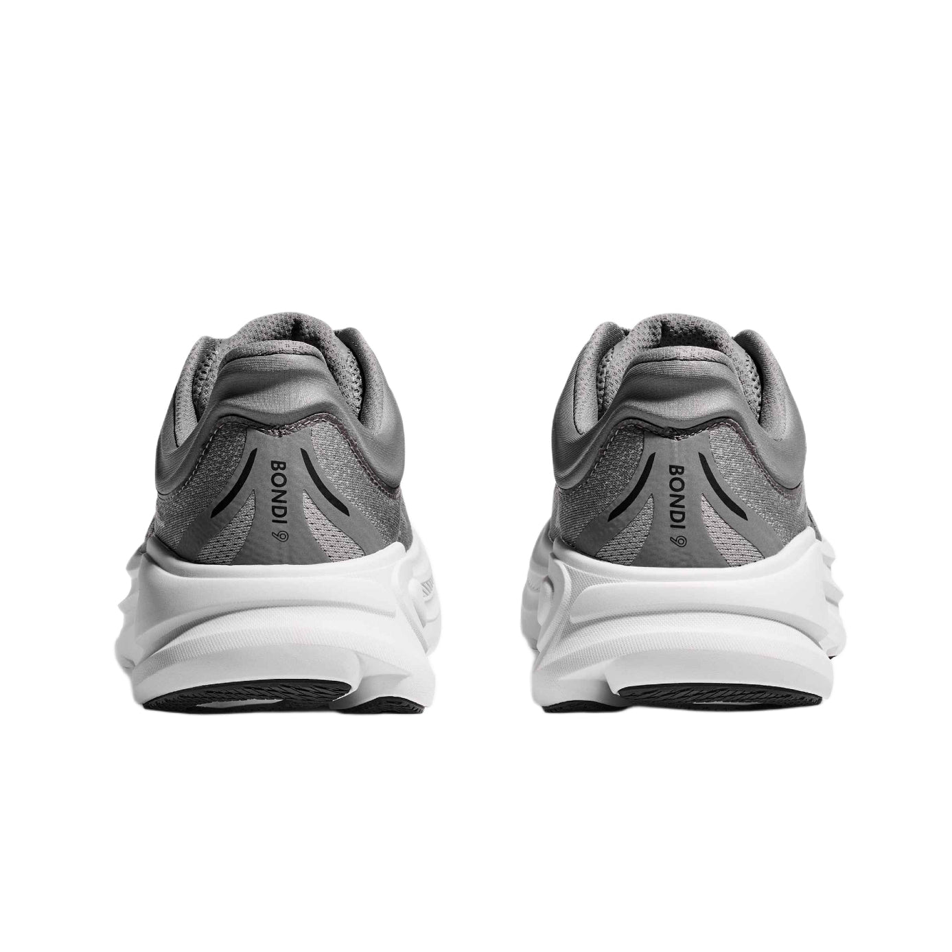 Hoka Bondi 9 Road Running Shoes - Galactic Grey /Stellar Grey - Escape Menswear
