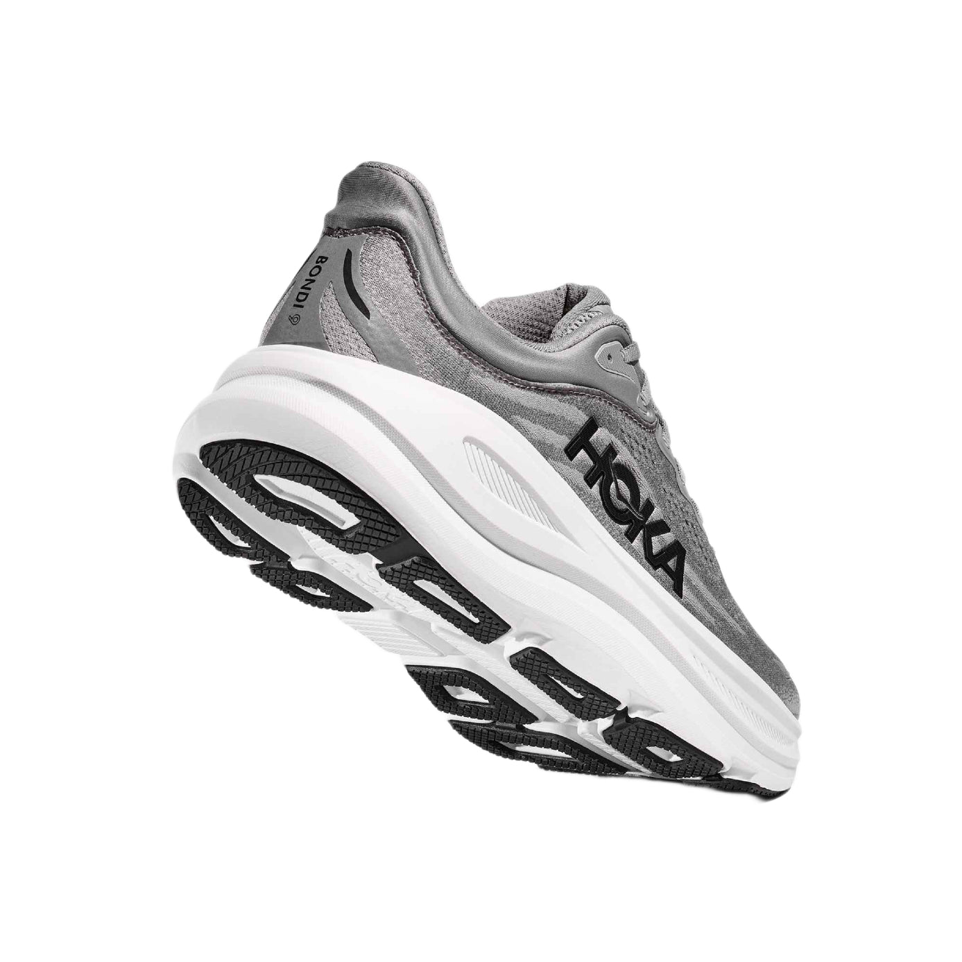 Hoka Bondi 9 Road Running Shoes - Galactic Grey /Stellar Grey - Escape Menswear