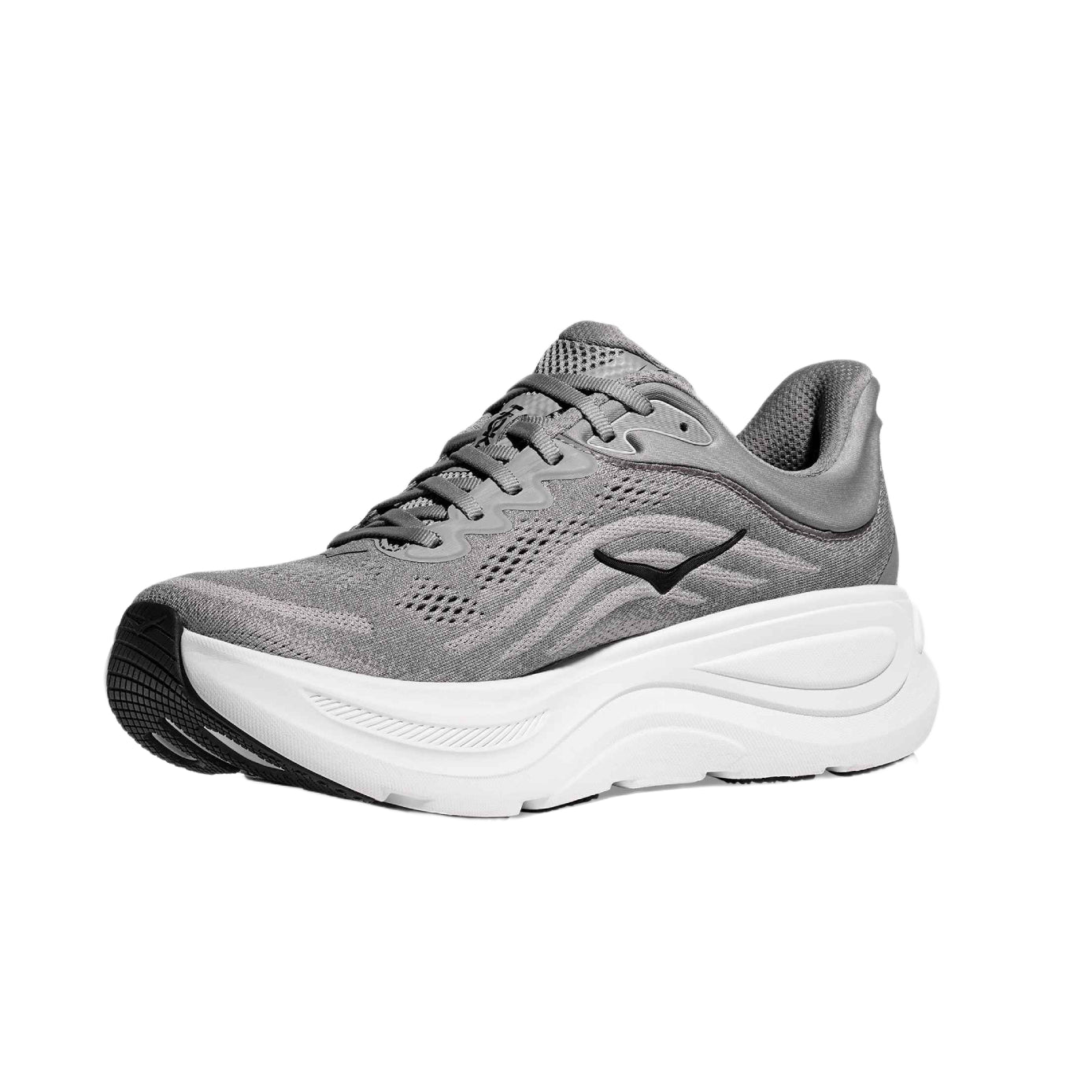 Hoka Bondi 9 Road Running Shoes - Galactic Grey /Stellar Grey - Escape Menswear