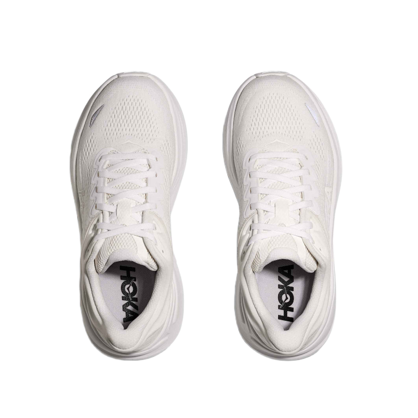 Hoka Bondi 9 Road Running Shoes - White/White - Escape Menswear