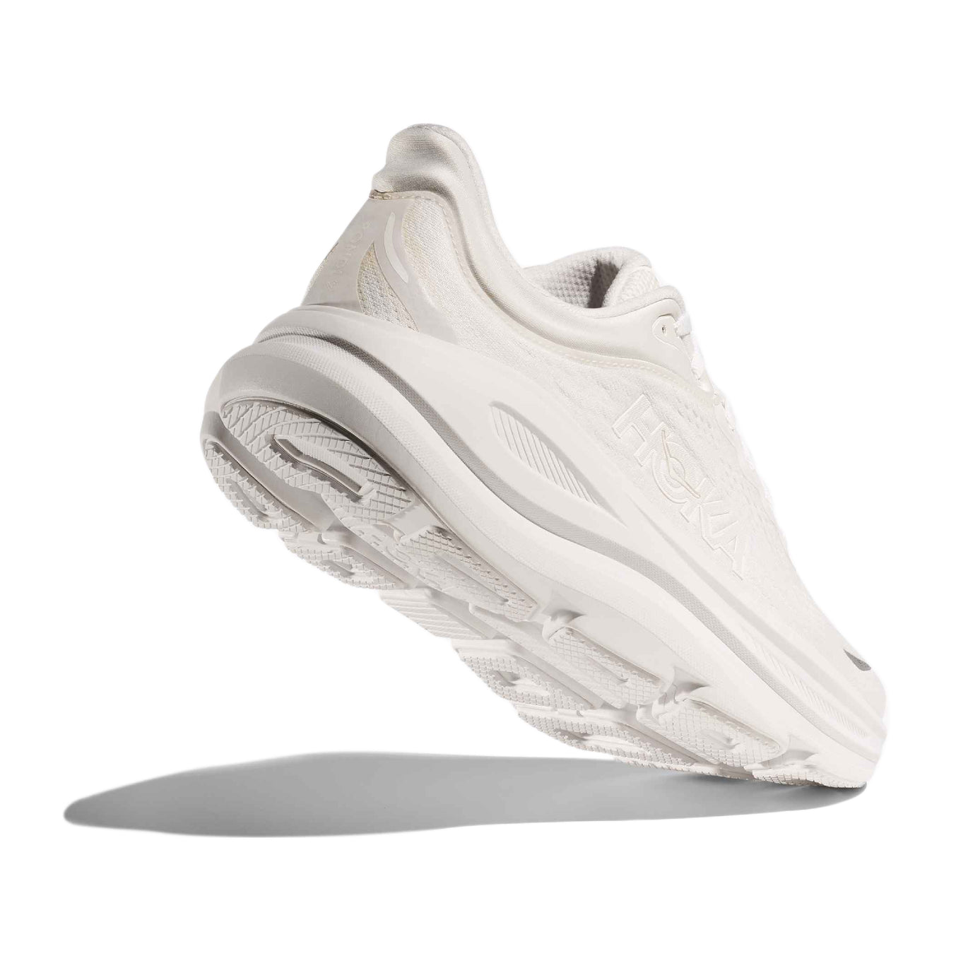 Hoka Bondi 9 Road Running Shoes - White/White - Escape Menswear