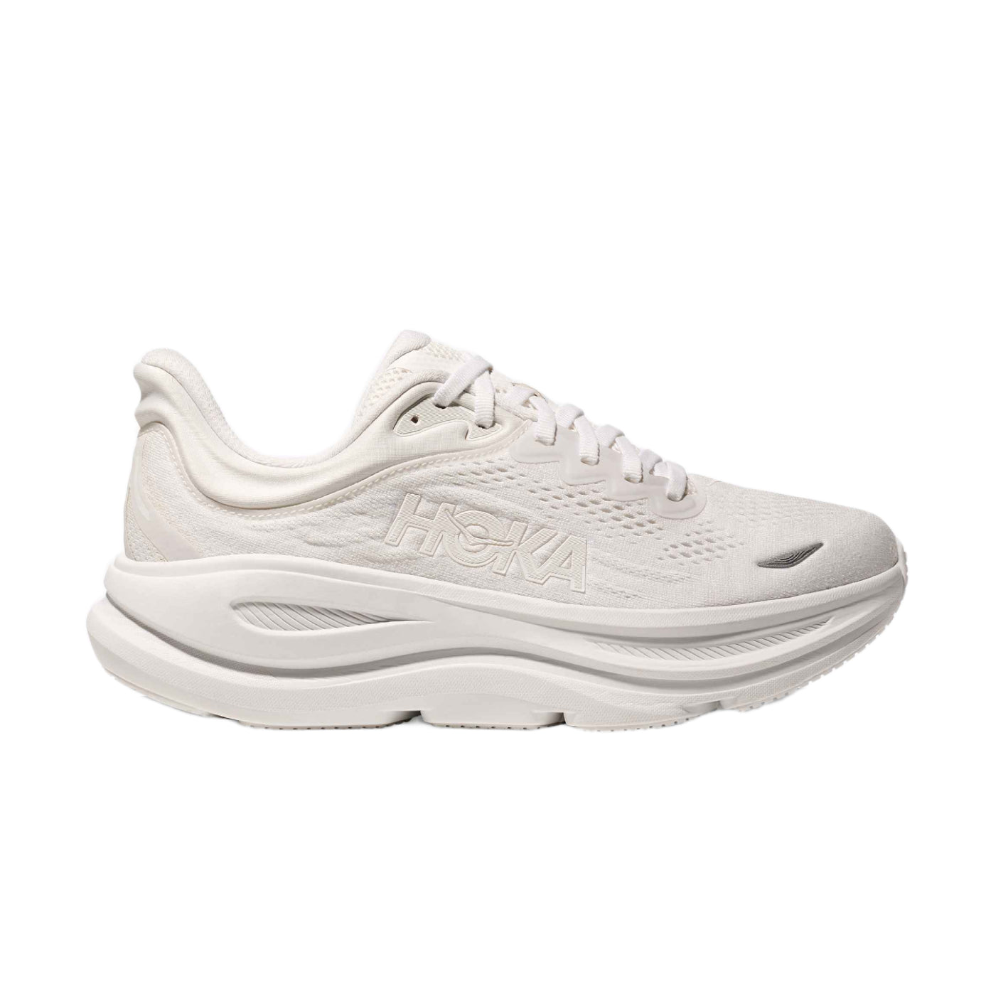 Hoka Bondi 9 Road Running Shoes - White/White - Escape Menswear