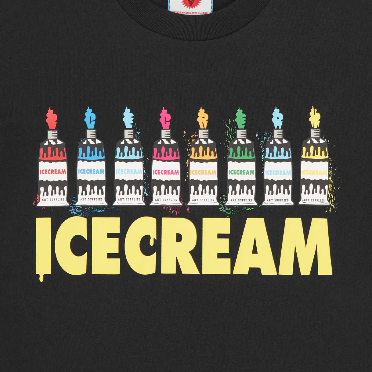 Ice Cream Art Supplies T-Shirt - Black - Escape Menswear