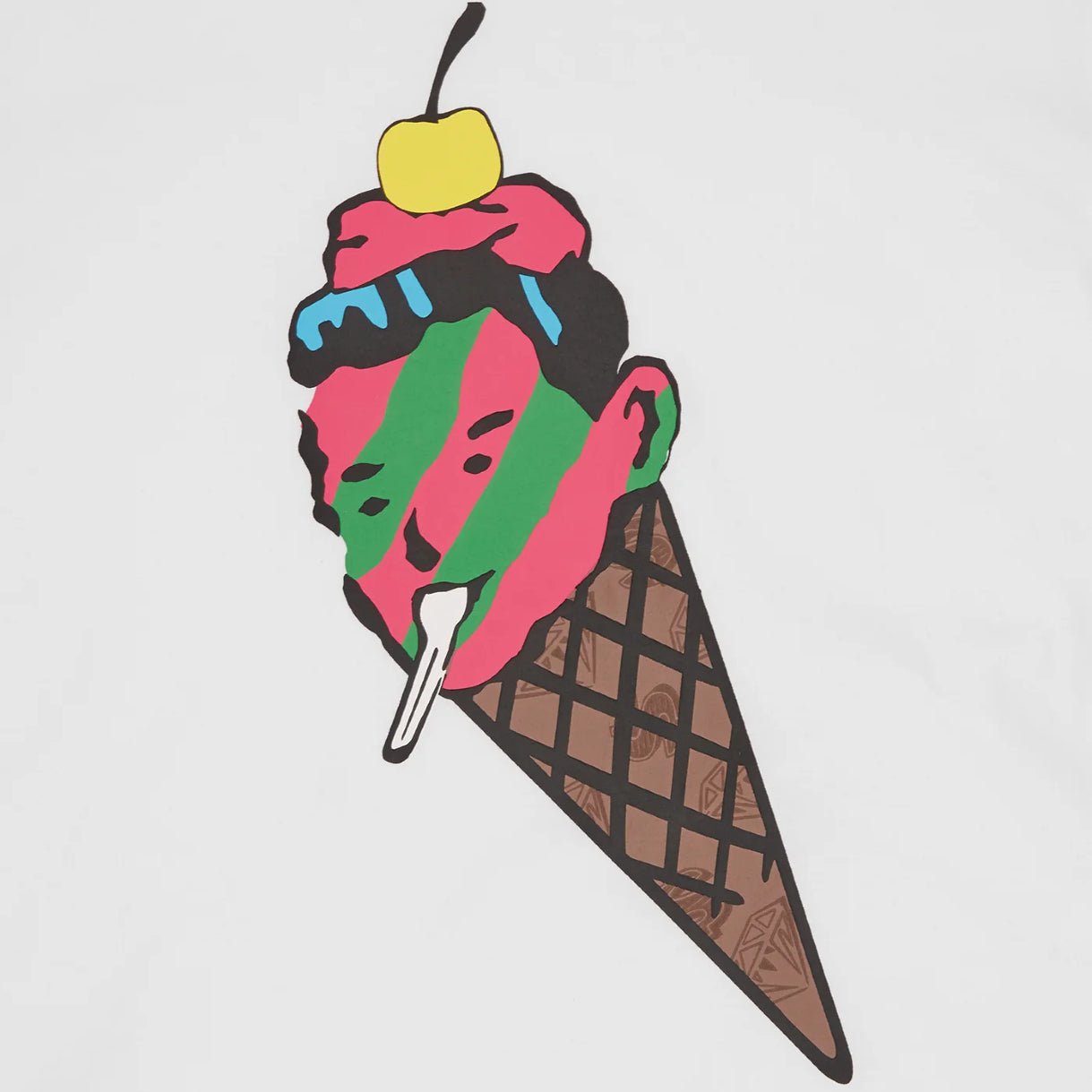 Ice Cream Cone Man T-Shirt - White - Escape Menswear