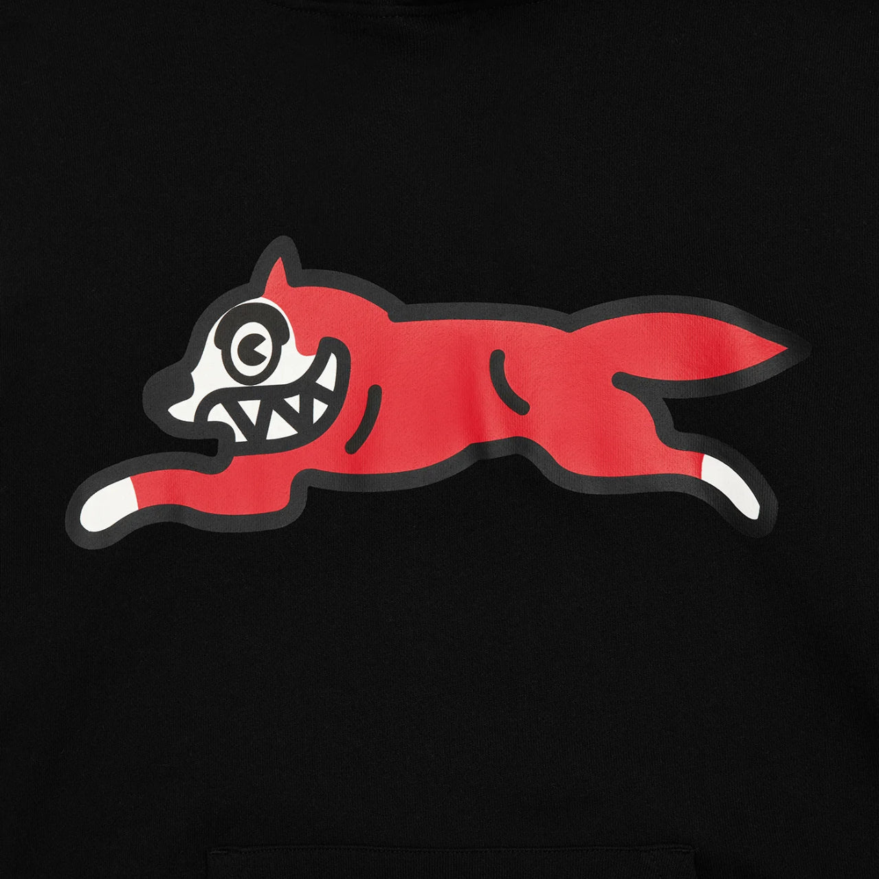 Ice Cream Red Running Dog Hoodie - Black - Escape Menswear