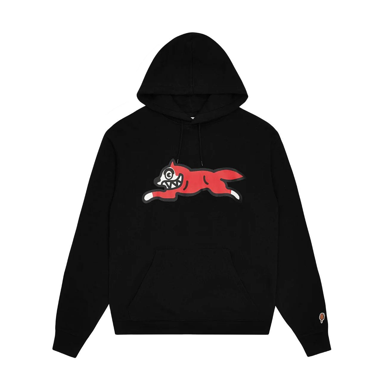 Ice Cream Red Running Dog Hoodie - Black - Escape Menswear