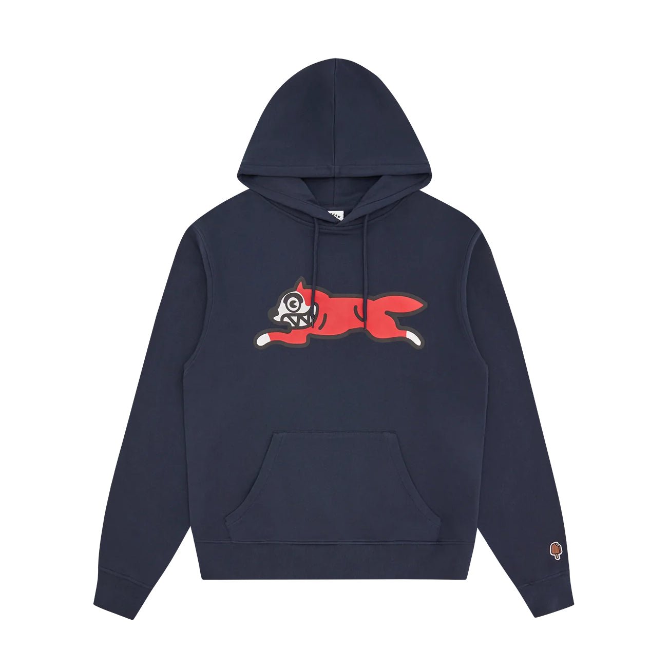 Ice Cream Red Running Dog Hoodie - Navy - Escape Menswear