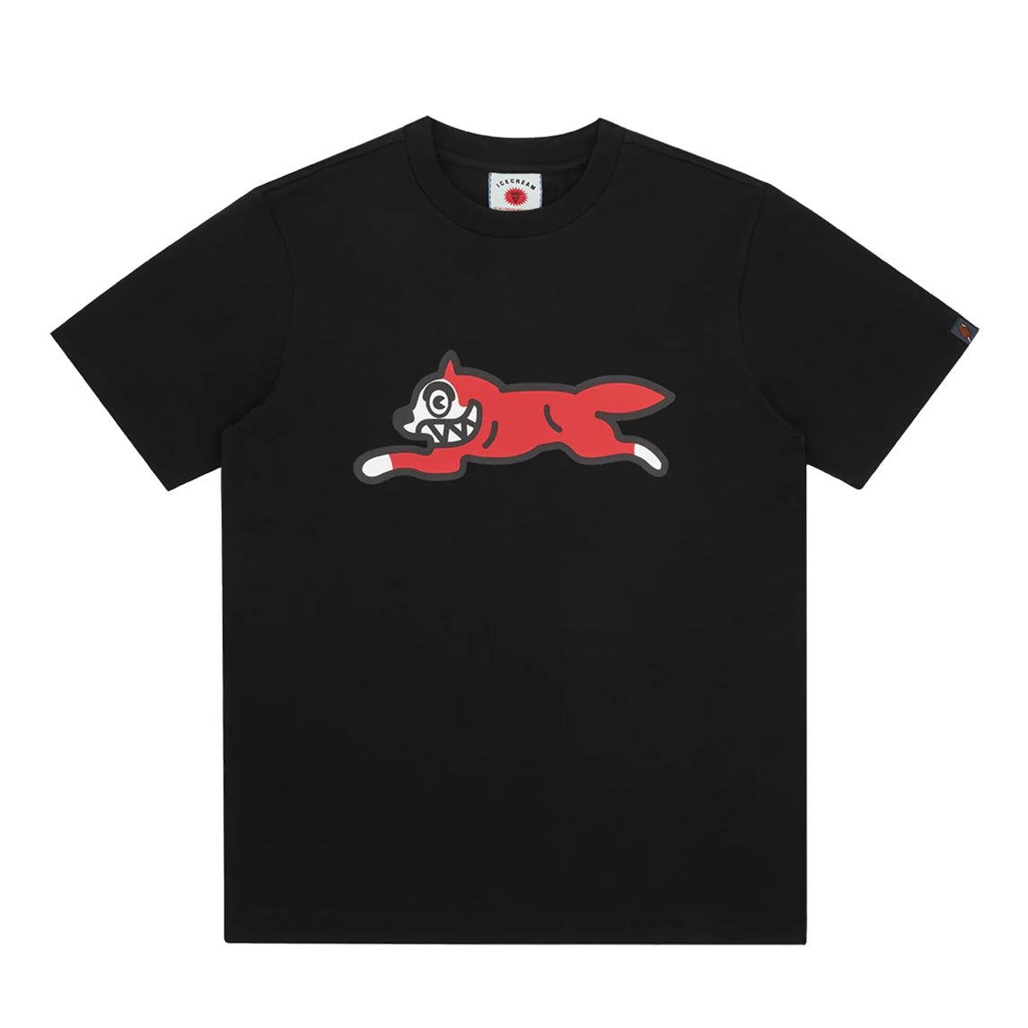 Ice Cream Red Running Dog T-Shirt - Black - Escape Menswear
