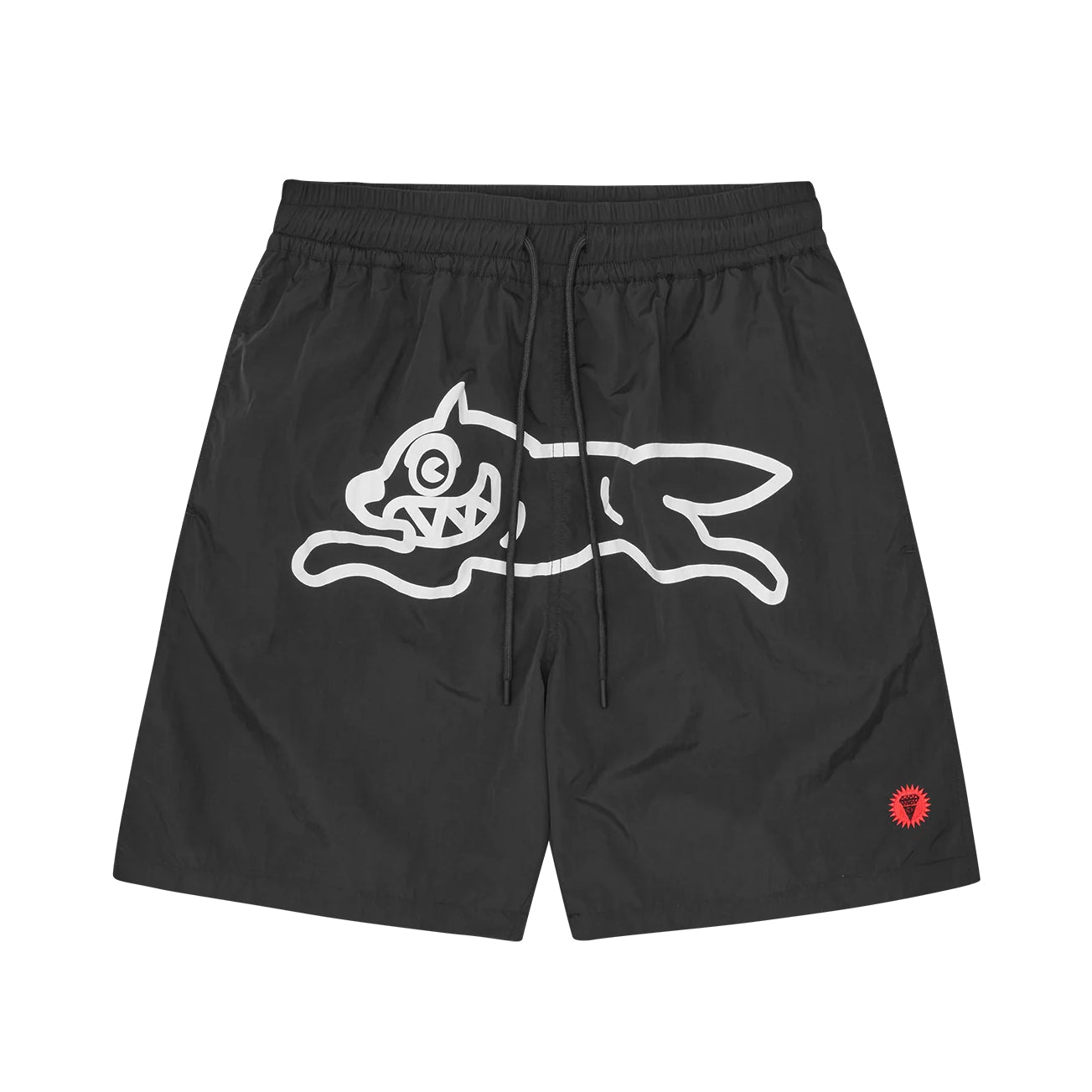 Ice Cream Running Dog Swim Shorts - Black - Escape Menswear
