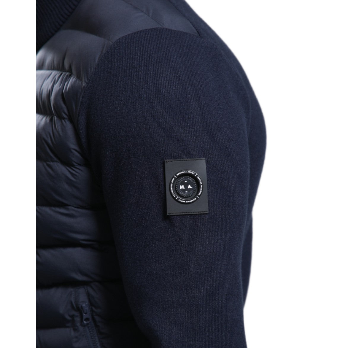 Marshall Artist Aldgate Hybrid Knit Jacket - 003 Navy - Escape Menswear