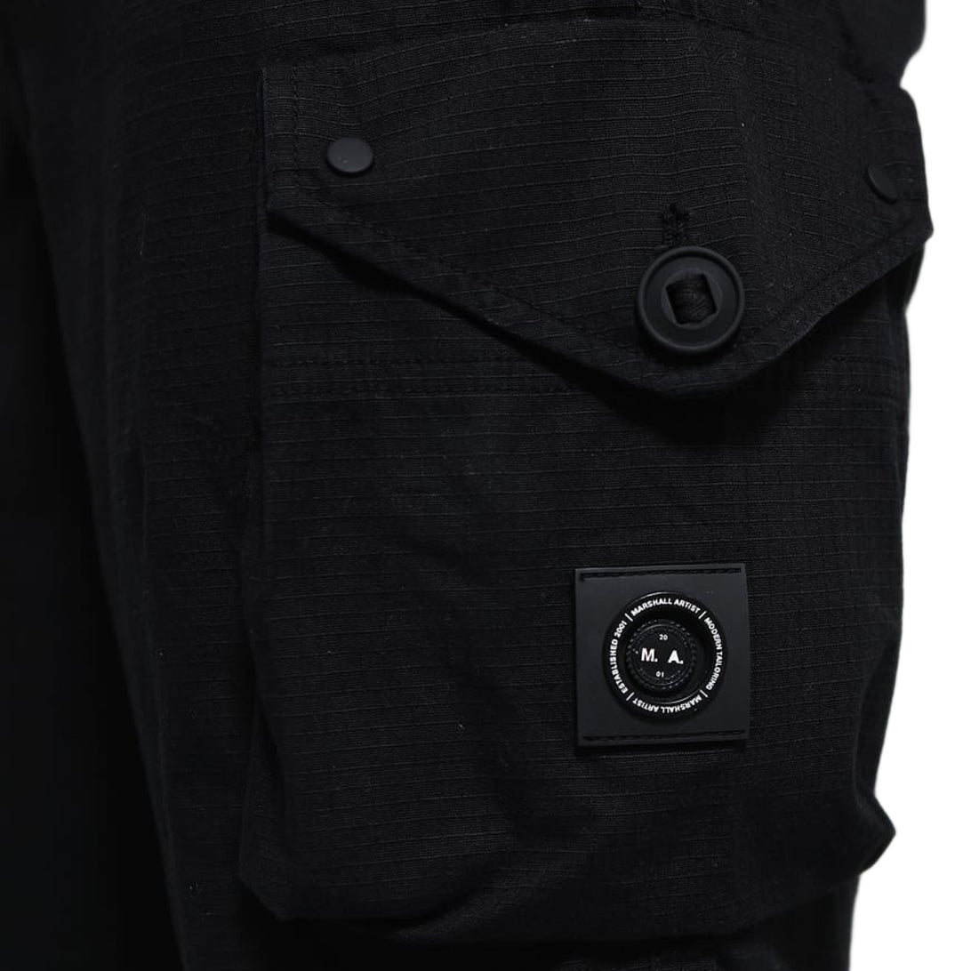 Marshall Artist Arniston Cargo Short - 001 Black - Escape Menswear