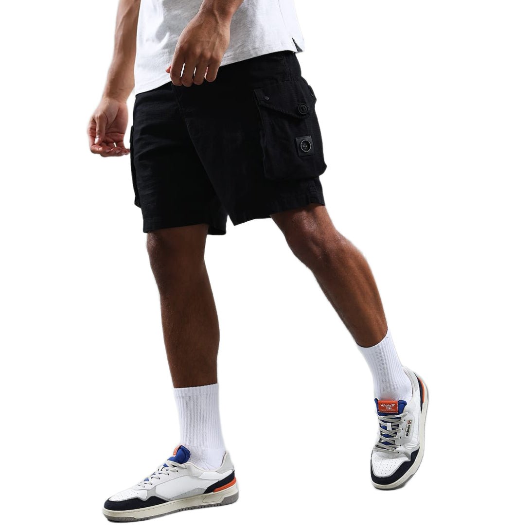 Marshall Artist Arniston Cargo Short - 001 Black - Escape Menswear