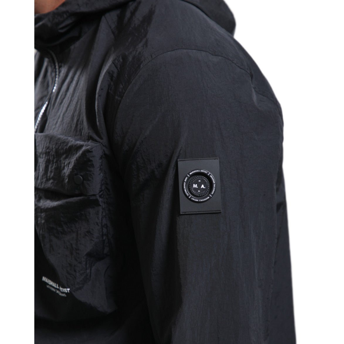 Marshall Artist Centro Hooded Overshirt - 001 Black - Escape Menswear