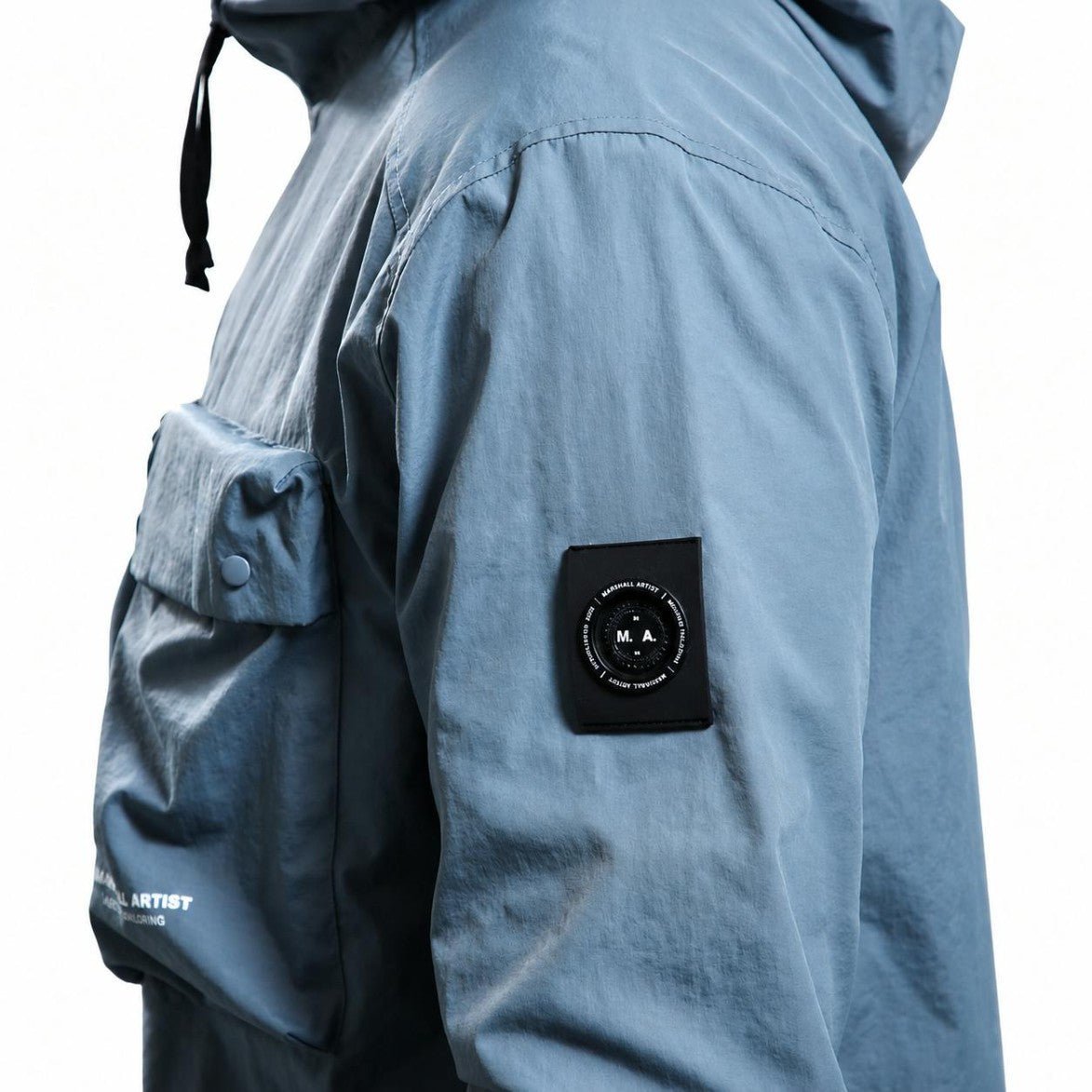 Marshall Artist Centro Hooded Overshirt - 119 Storm Grey - Escape Menswear