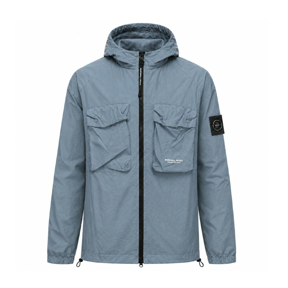Marshall Artist Centro Hooded Overshirt - 119 Storm Grey - Escape Menswear
