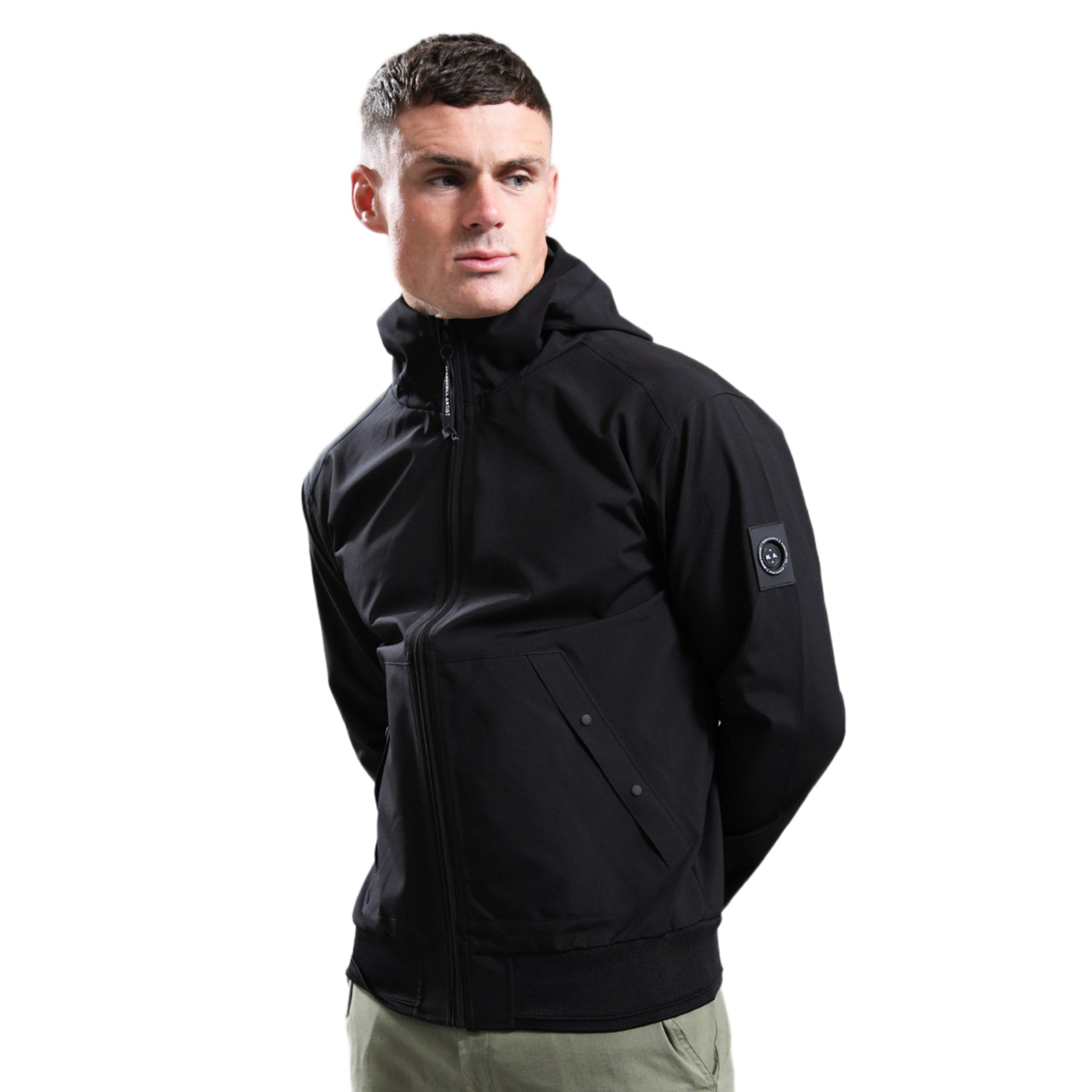Marshall Artist Meldon Lite Shell Jacket - 001 Black - Escape Menswear
