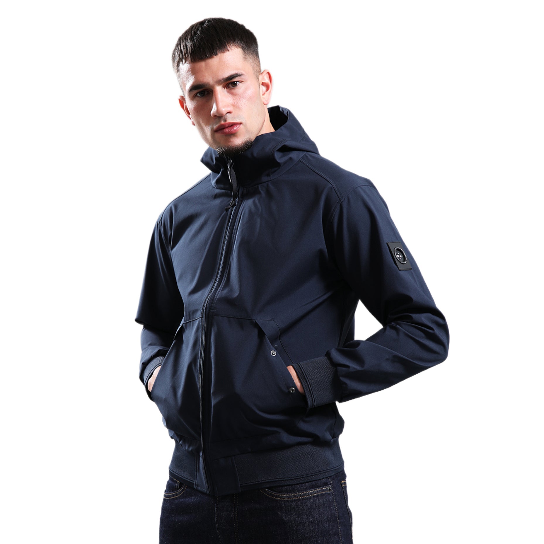 Marshall Artist Meldon Lite Shell Jacket - 003 Navy - Escape Menswear