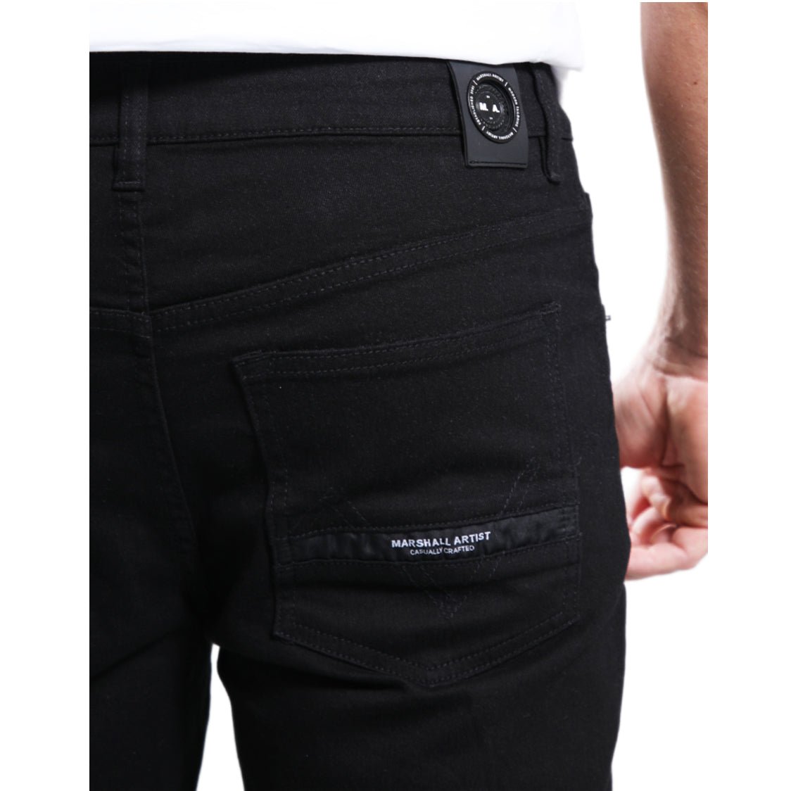 Marshall Artist Overdye Fit Denim - 037 Black - Escape Menswear