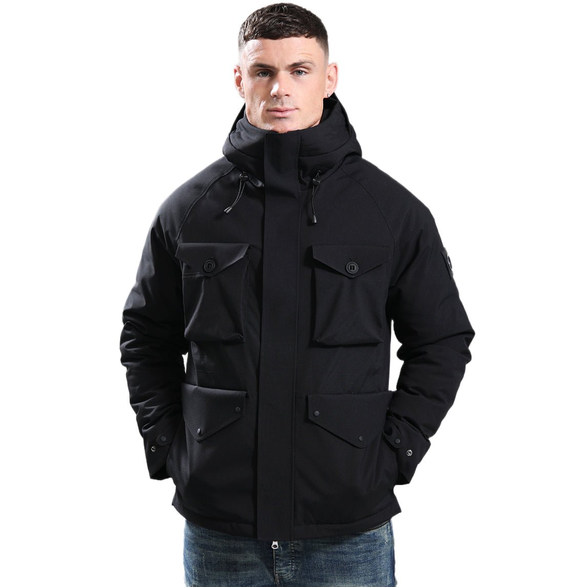 Marshall Artist Seaforth Parka Jacket - 001 Black - Escape Menswear