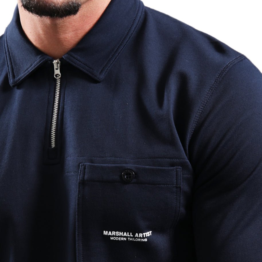 Marshall Artist Stratton Polo Shirt - 003 Navy - Escape Menswear