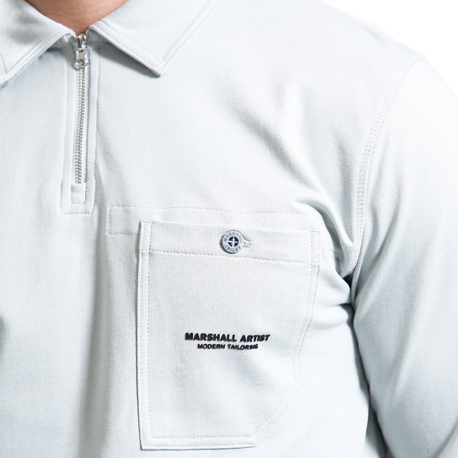 Marshall Artist Stratton Polo Shirt - 102 Ghost Grey - Escape Menswear