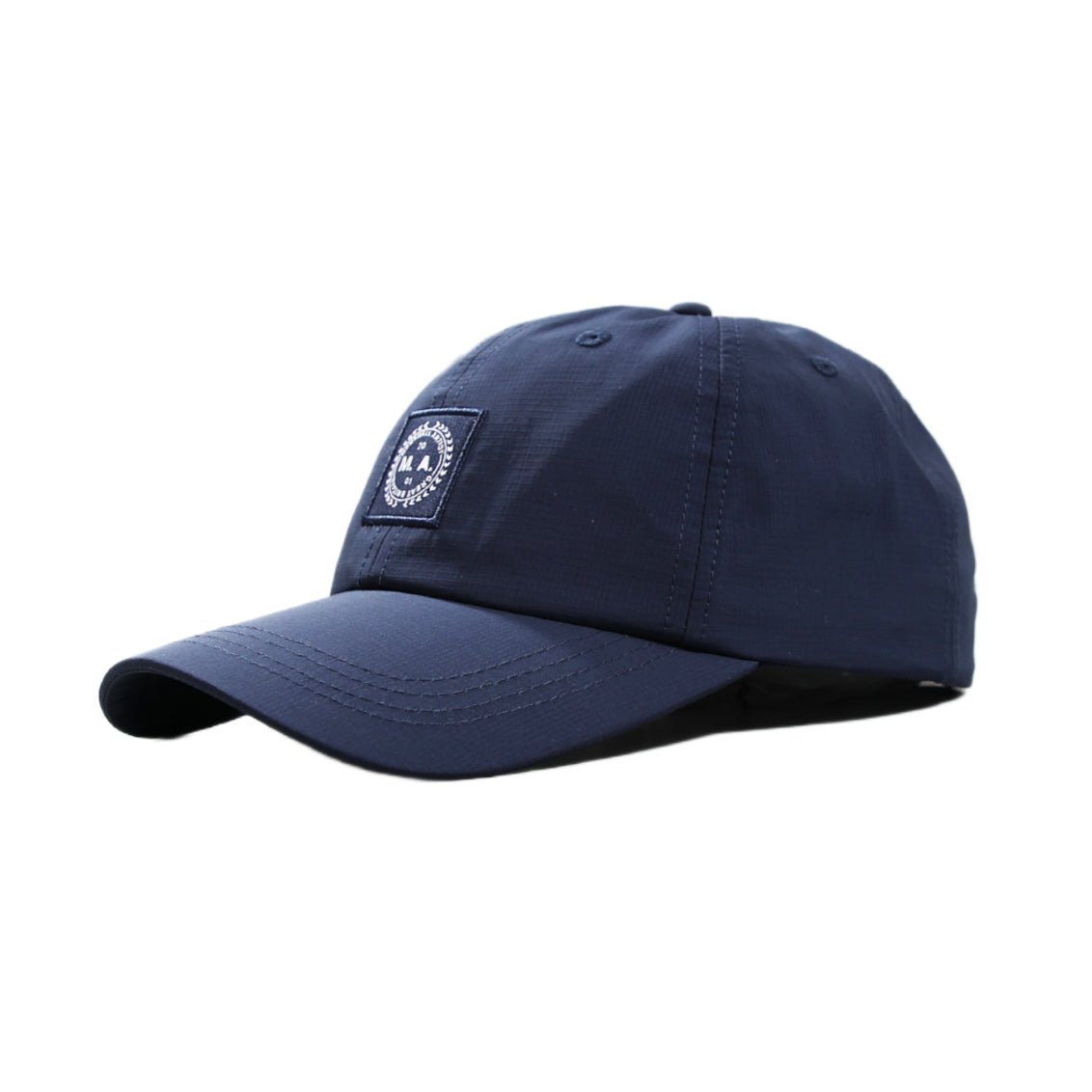 Marshall Artist Woven Badge Cap - 003 Navy - Escape Menswear