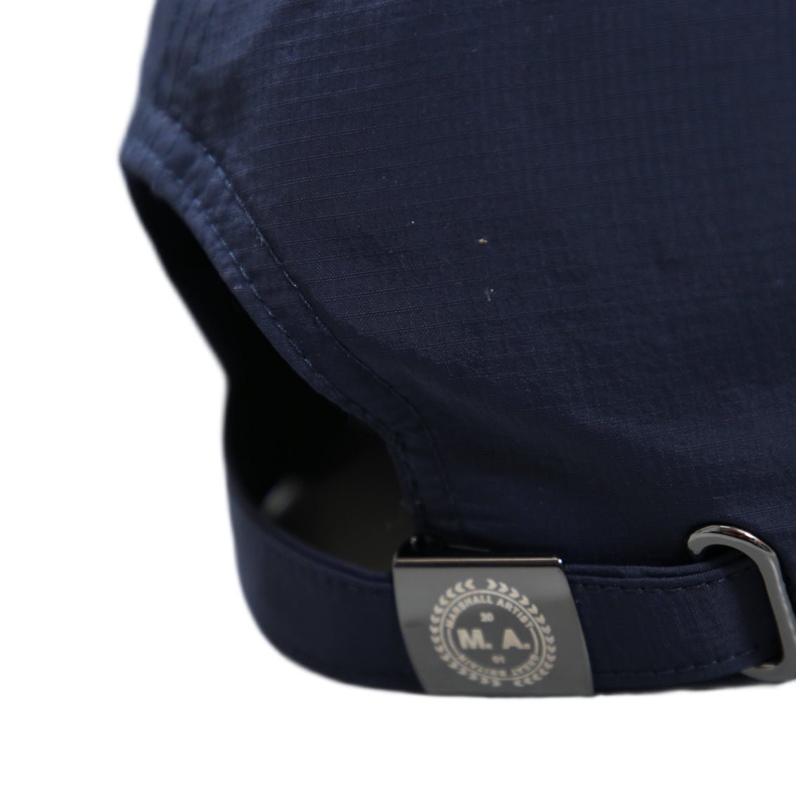 Marshall Artist Woven Badge Cap - 003 Navy - Escape Menswear