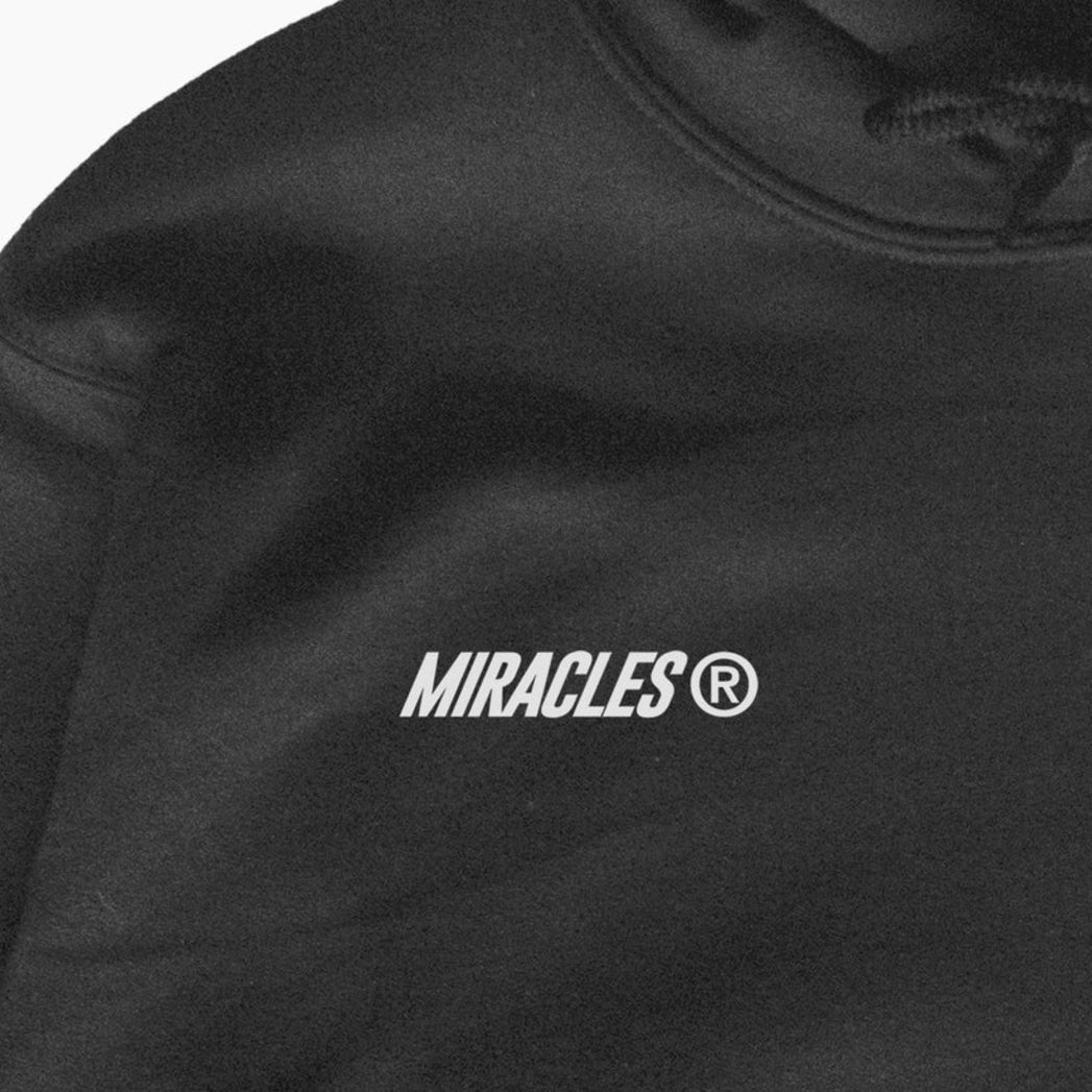 Miracles Hero Hoodie - Black - Escape Menswear