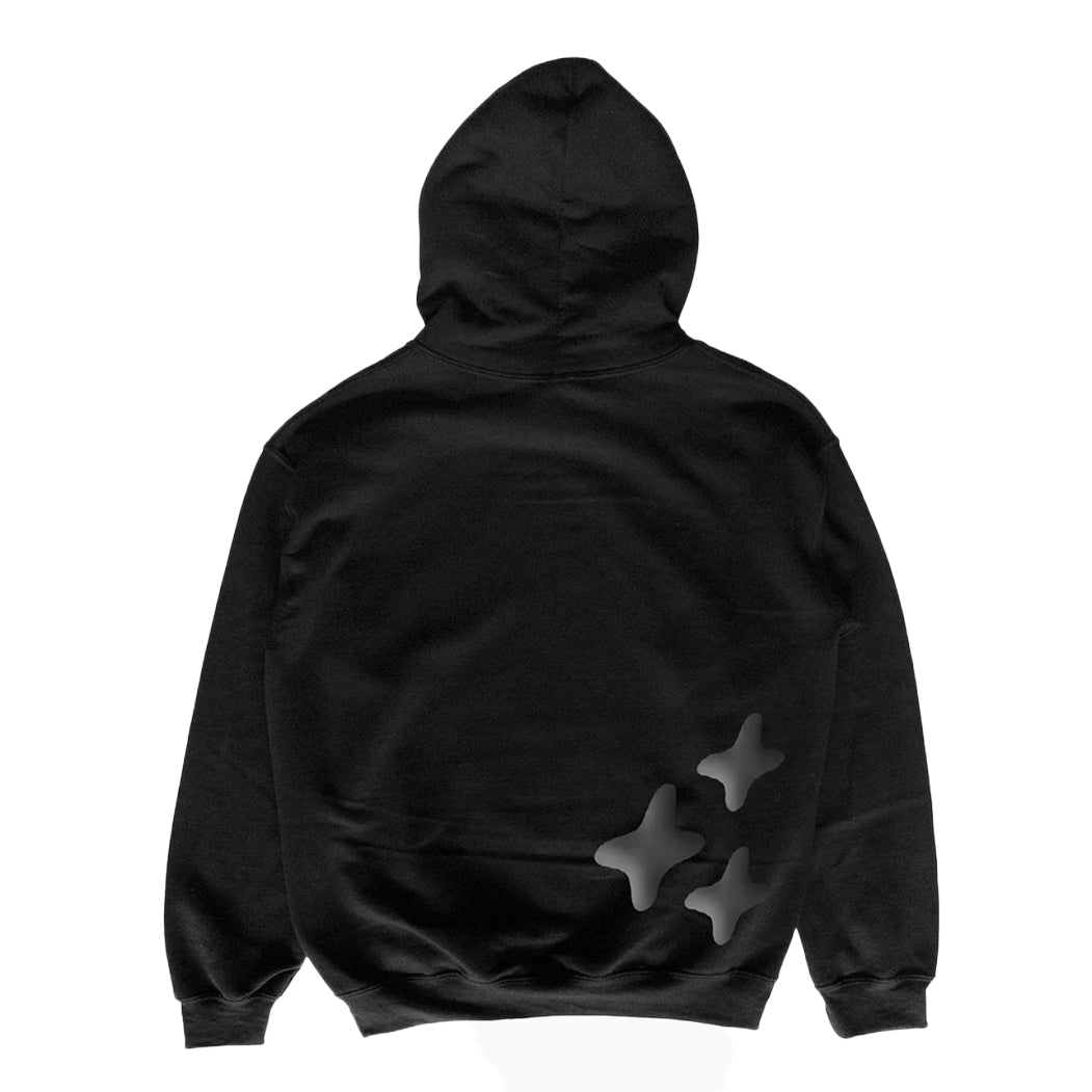 Miracles Puff Print Hoodie - Black - Escape Menswear