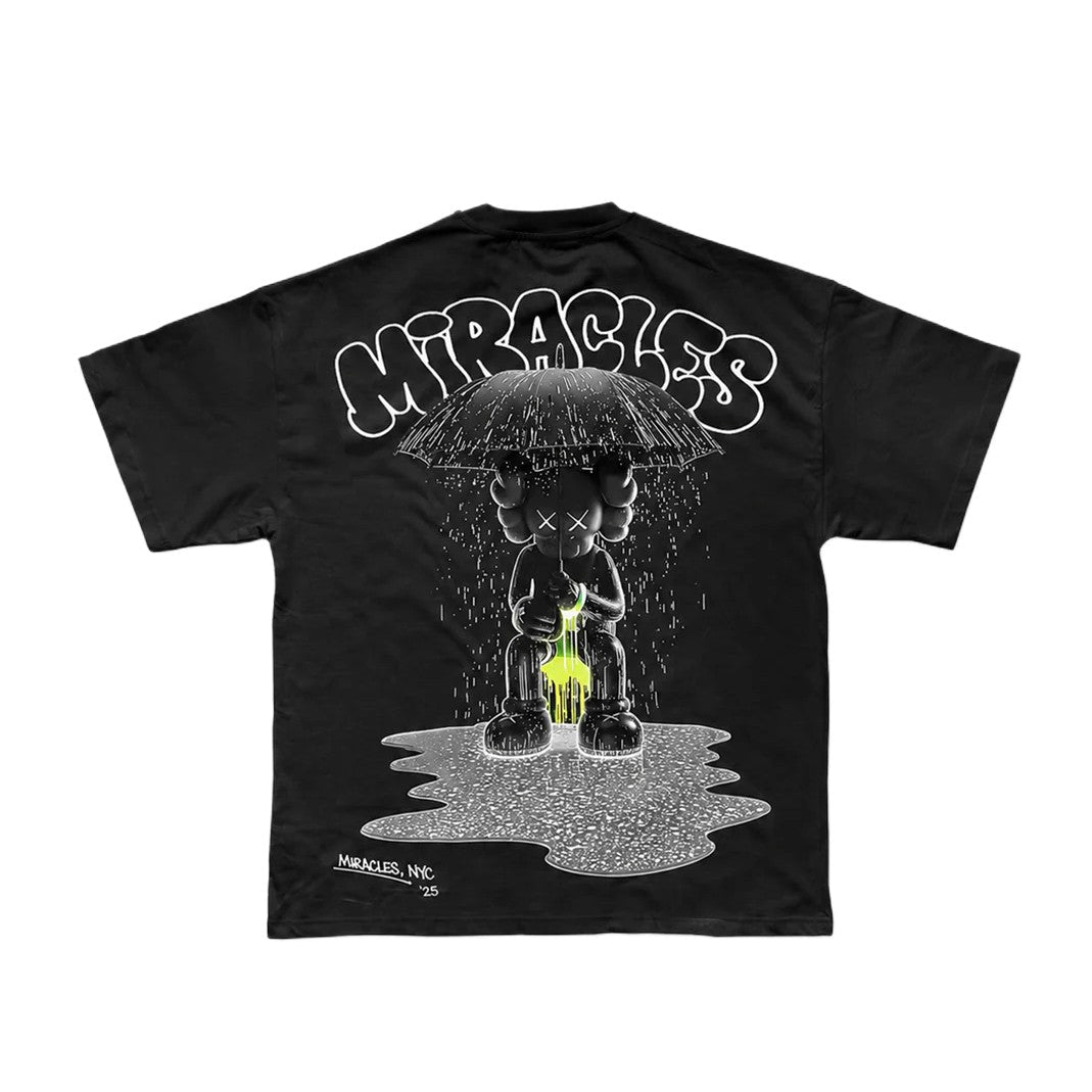 Miracles Rain T-Shirt - Black - Escape Menswear