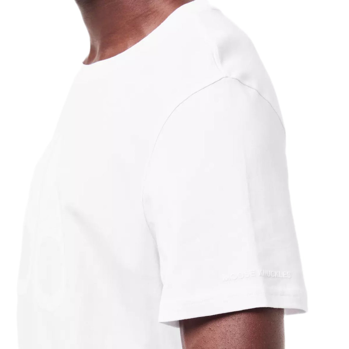 Moose Knuckles Chamblee Leaf T-Shirt - 160 White - Escape Menswear