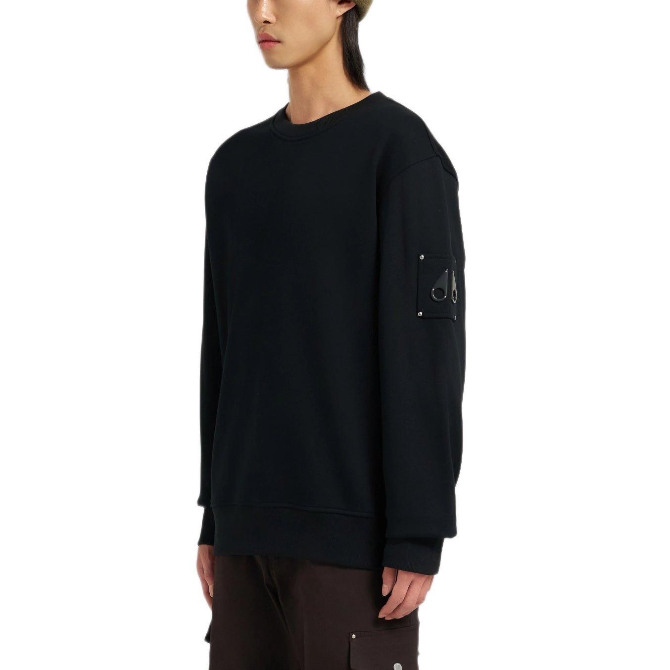 Moose Knuckles Hartsfield Crewneck Sweatshirt - 292 Black - Escape Menswear