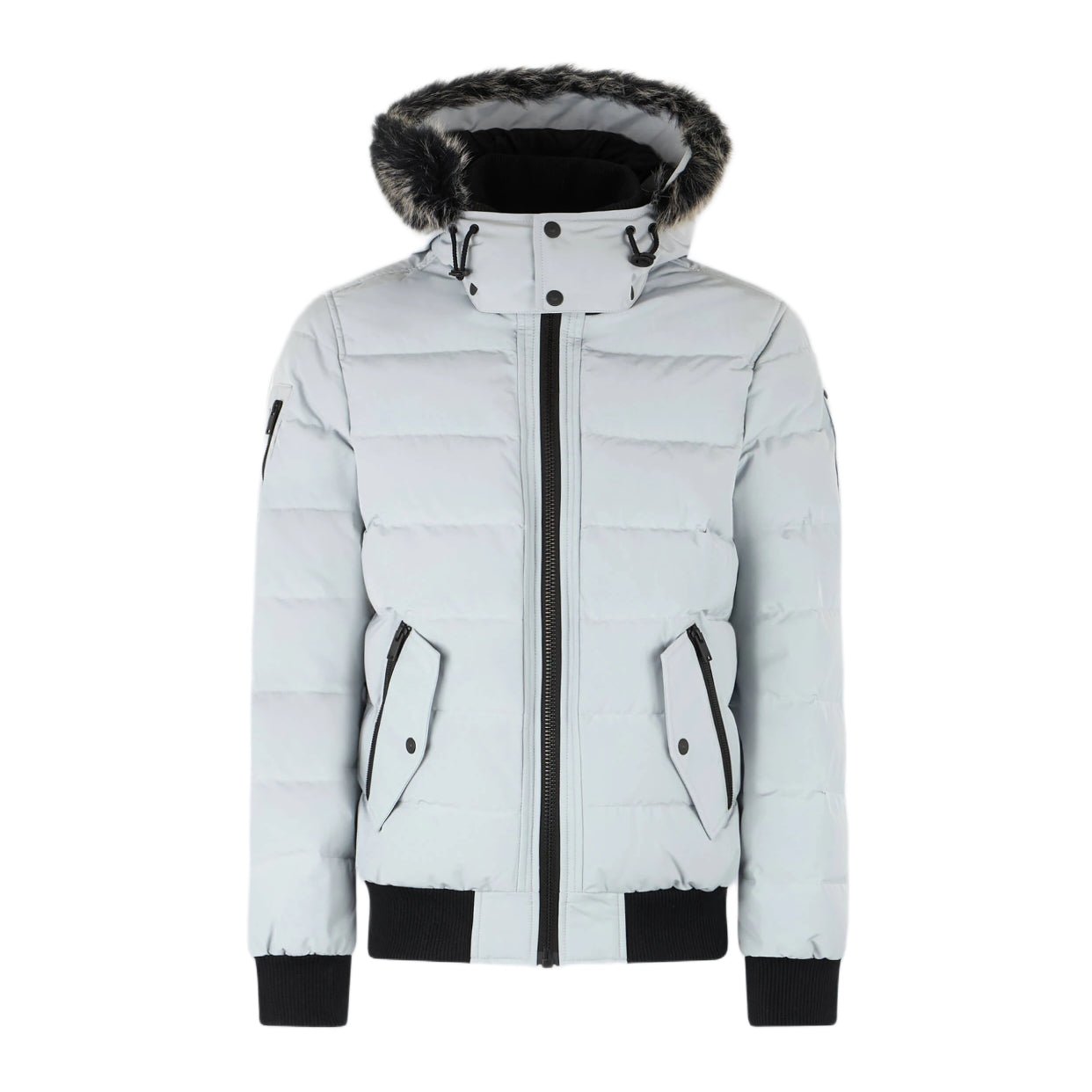 Moose Knuckles Onyx Scotchtown Shearling Bomber Jacket - 1621 Grey Birch/Ice - Escape Menswear