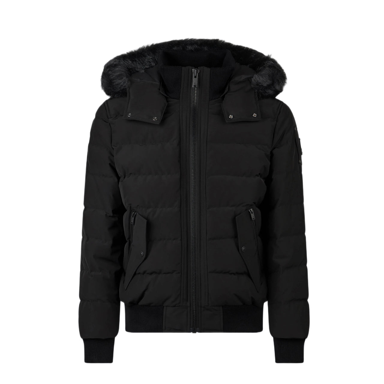 Moose Knuckles Onyx Scotchtown Shearling Bomber Jacket - 305 Black/Black - Escape Menswear