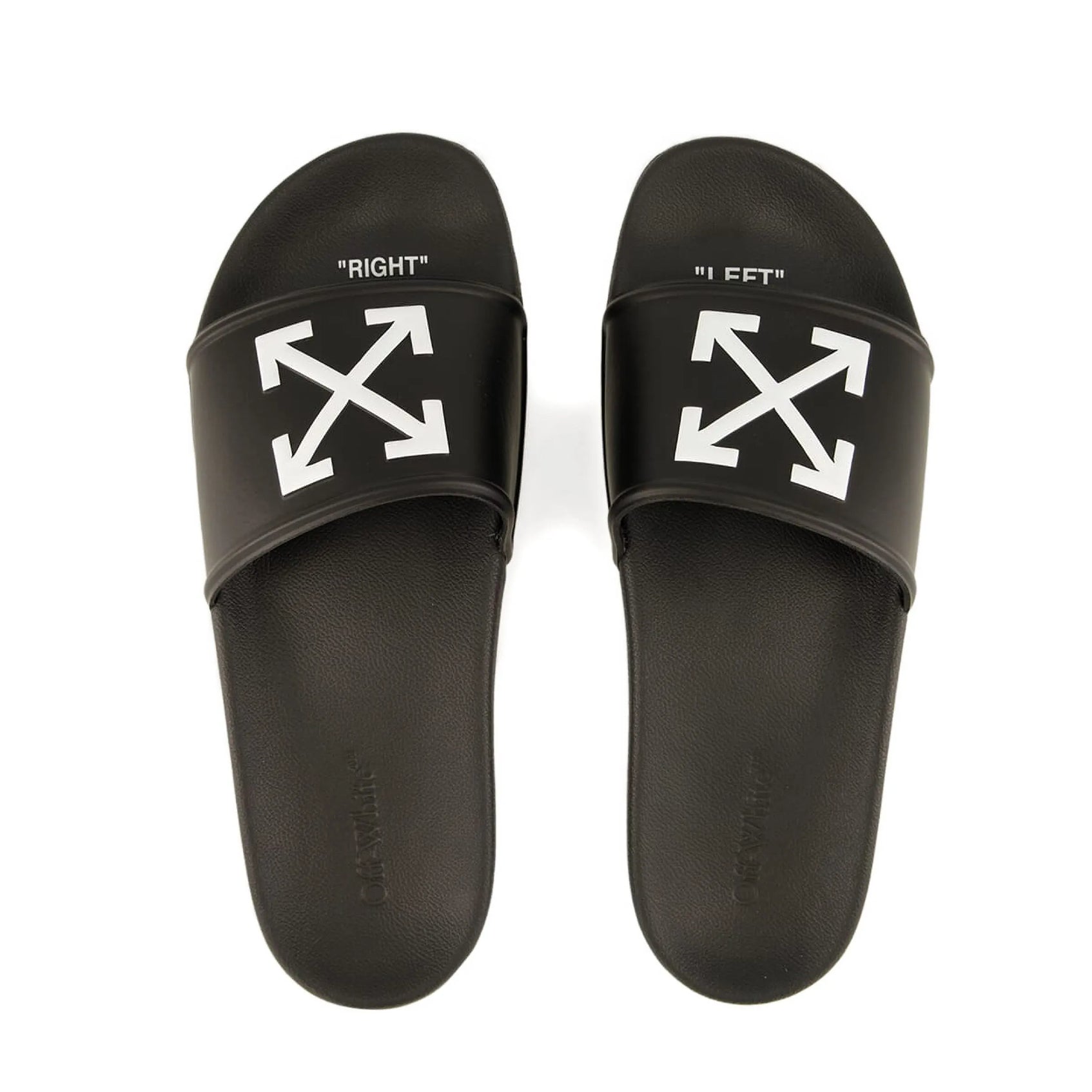 Off - White Arrow Sliders - Black/White - Escape Menswear