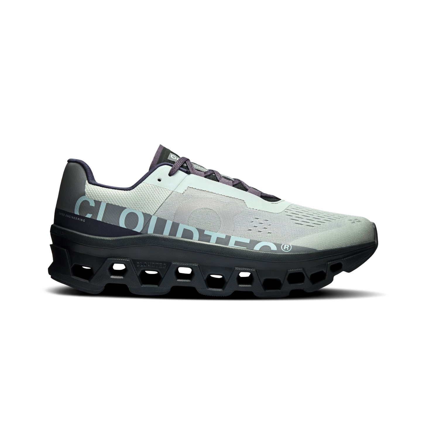 On Running Cloudmonster Trainers - Glacier/Black - Escape Menswear