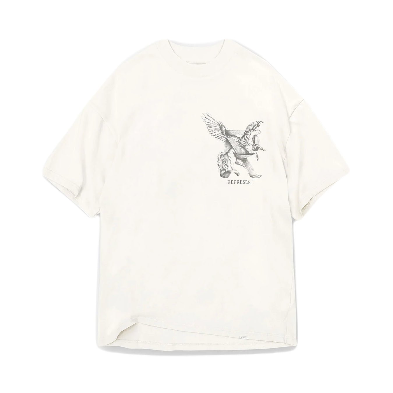 Represent Elegance In Motion T-Shirt - 72 Flat White - Escape Menswear