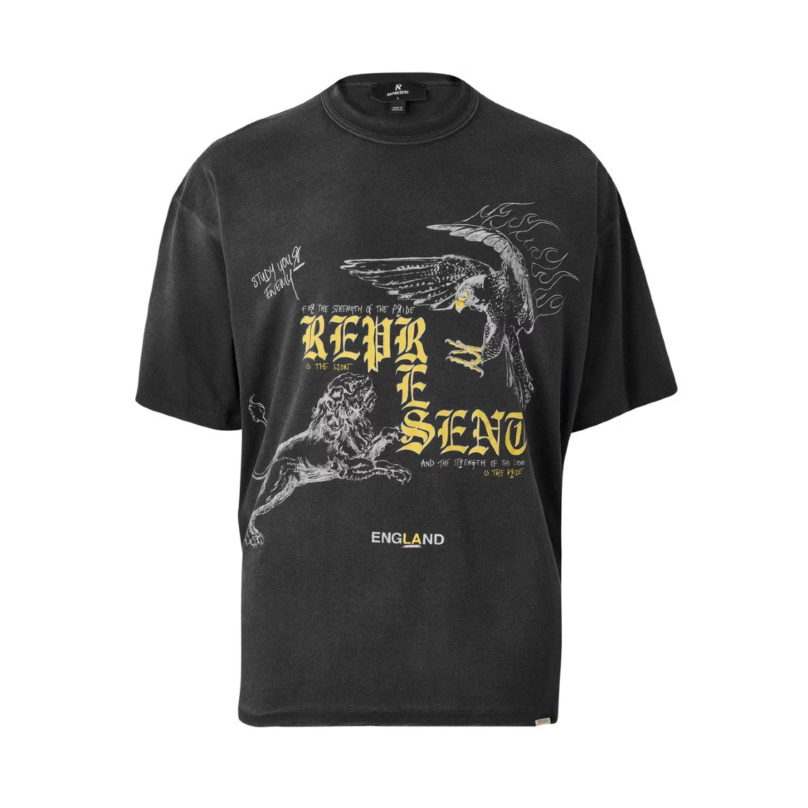 Represent Enemy T-Shirt - 02 Washed Black - Escape Menswear