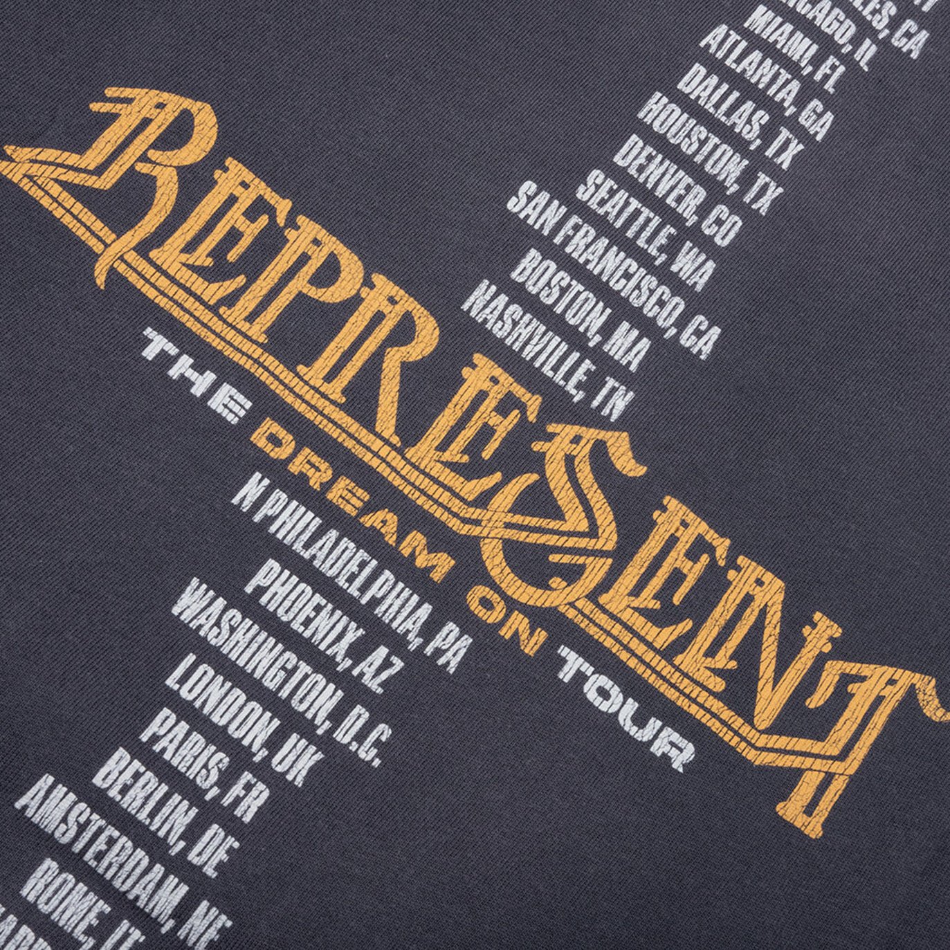 Represent Golden Tour T-Shirt - 46 Sun Fade Grey - Escape Menswear