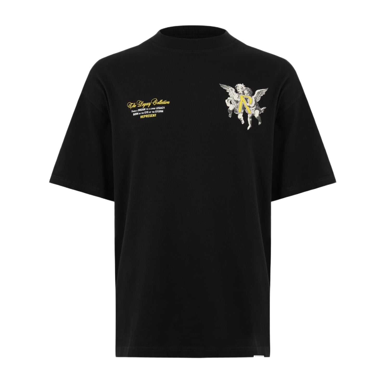 Represent Legacy Cherubs T-Shirt - 01 Jet Black - Escape Menswear