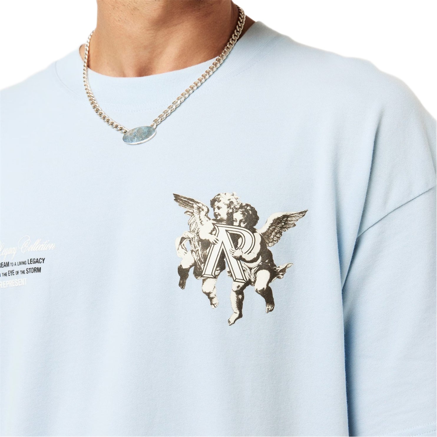 Represent Legacy Cherubs T-Shirt - 08 Cloud - Escape Menswear