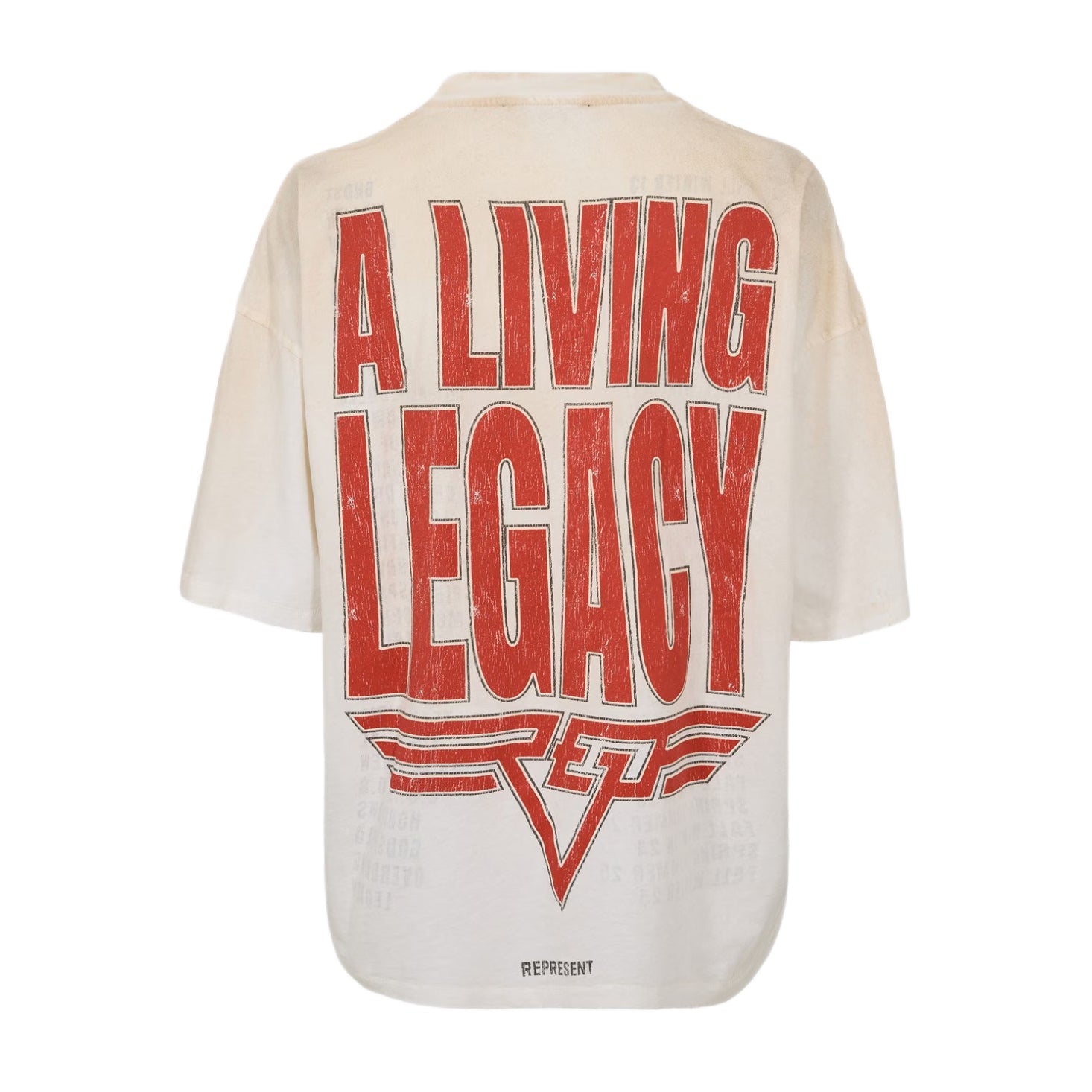 Represent Living Legacy Reversible T-Shirt - 30 Washed Ecru - Escape Menswear