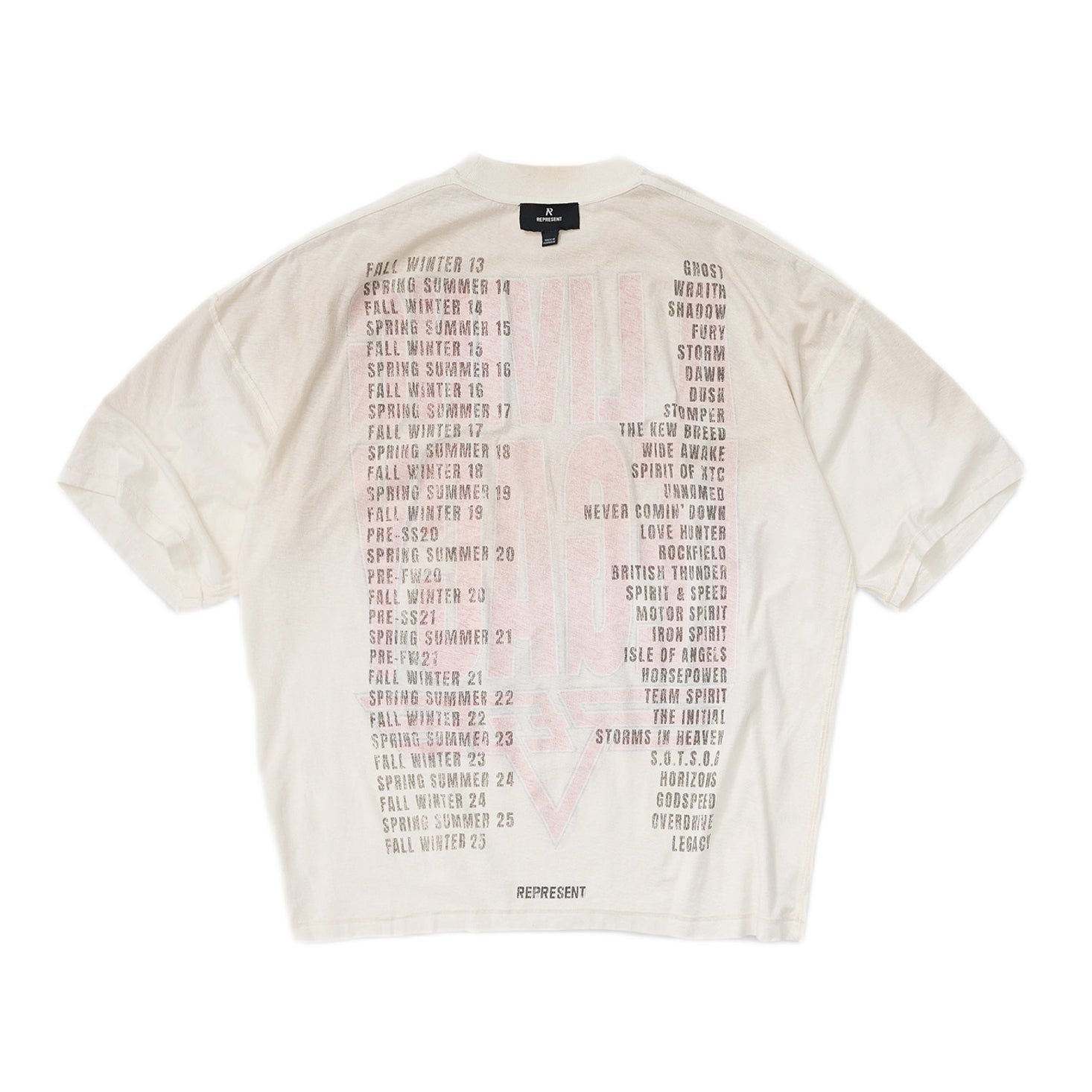 Represent Living Legacy Reversible T-Shirt - 30 Washed Ecru - Escape Menswear