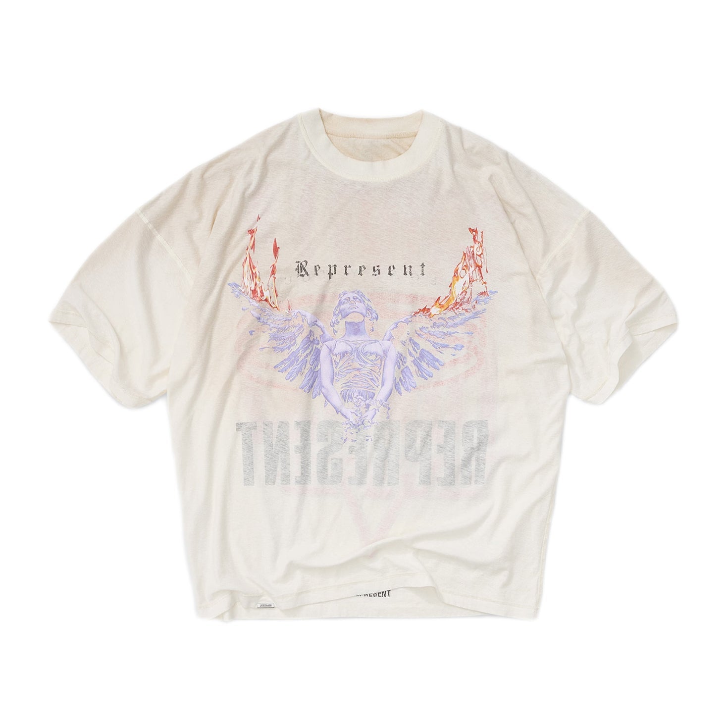 Represent Living Legacy Reversible T-Shirt - 30 Washed Ecru - Escape Menswear