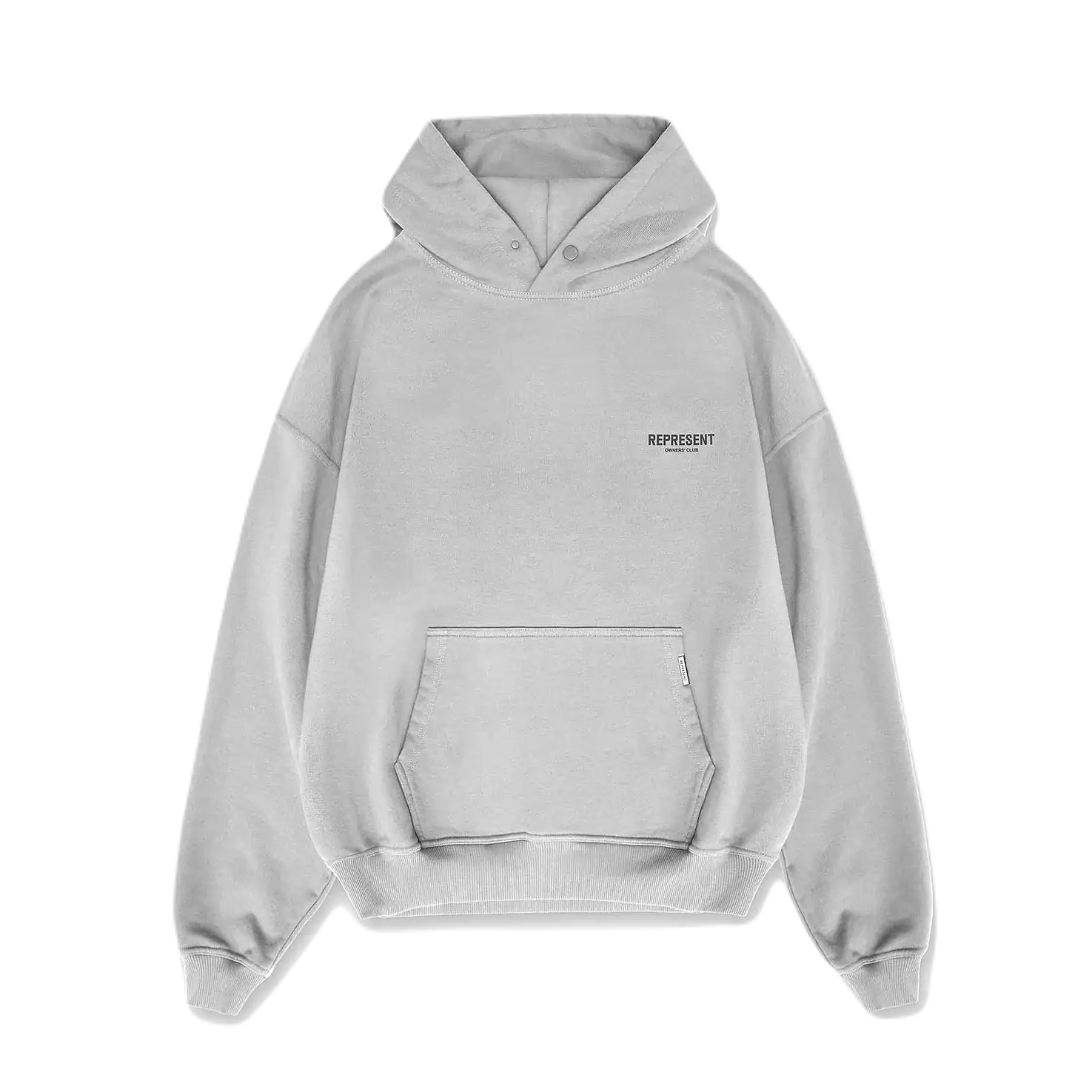 Represent Owners Club Hoodie - 158 Ash Grey/Black - Escape Menswear