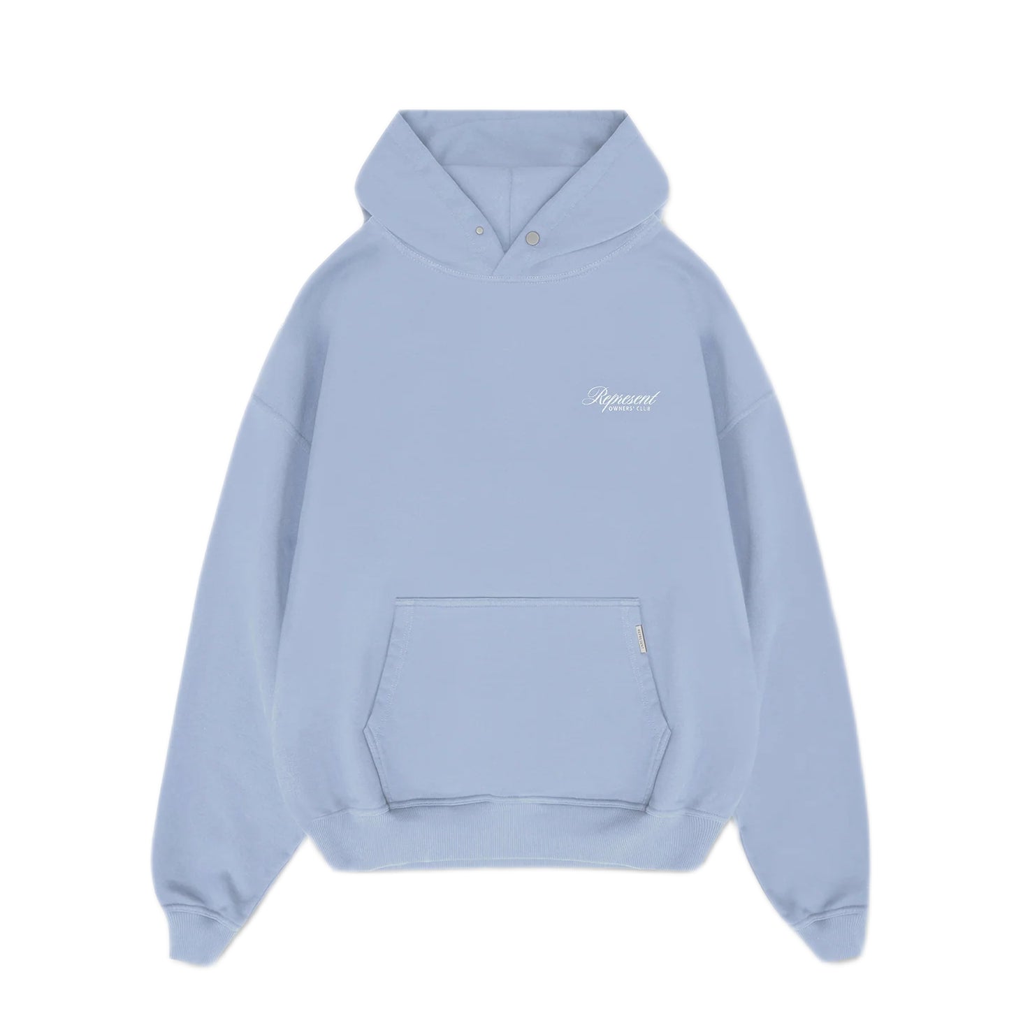 Represent Owners Club Script Hoodie - 008 Dusty Blue - Escape Menswear