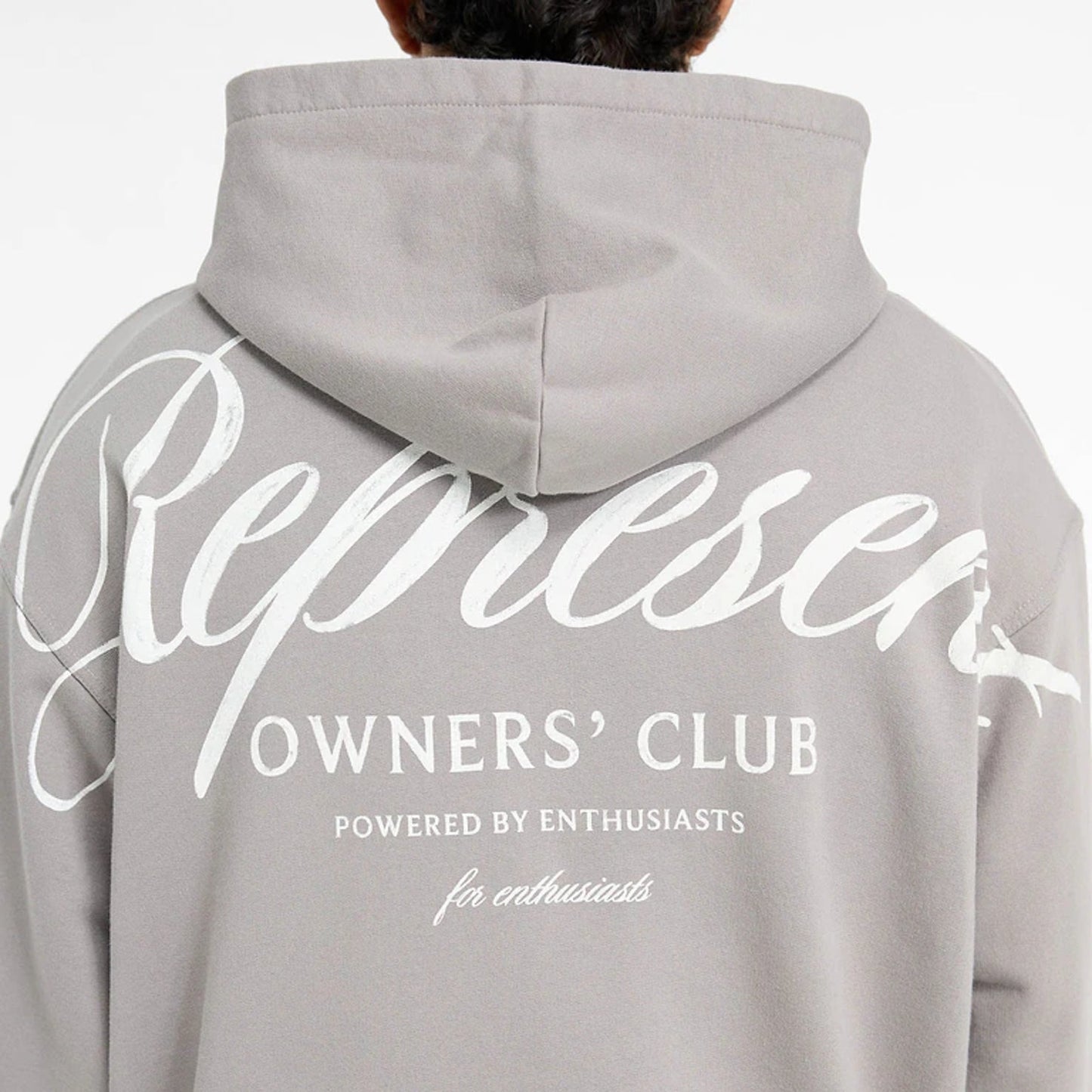 Represent Owners Club Script Hoodie - 046 Slate - Escape Menswear