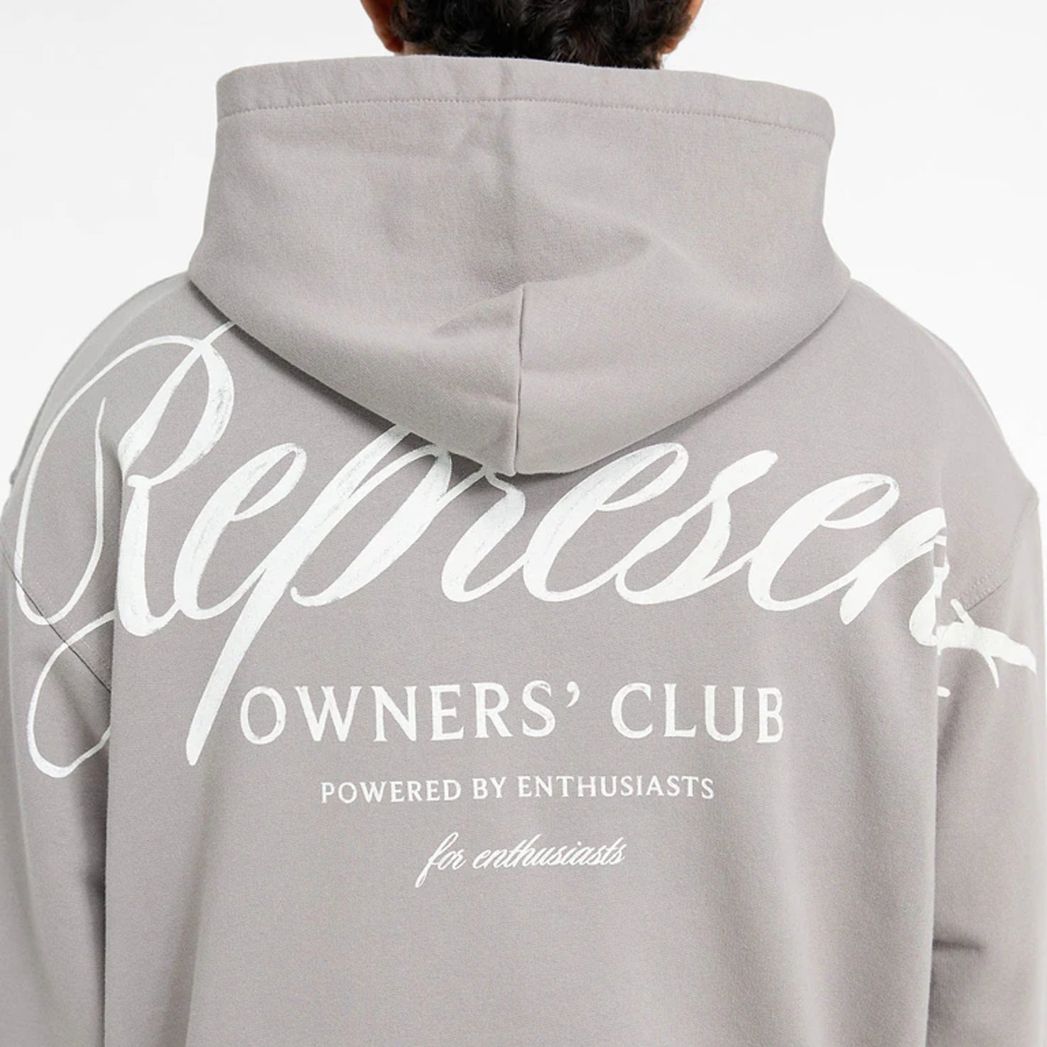 Represent Owners Club Script Hoodie - 046 Slate - Escape Menswear